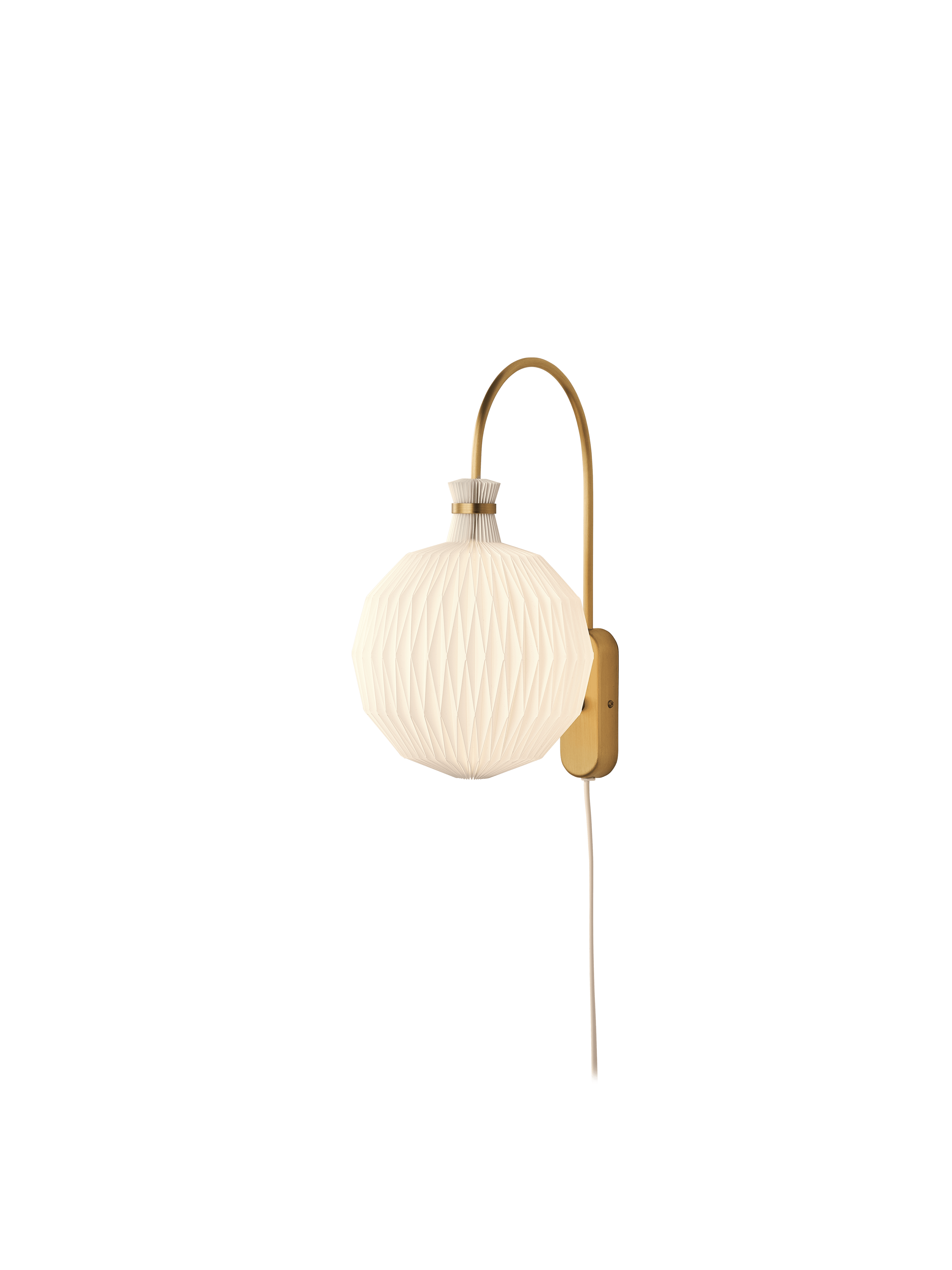 Wall lamp MODEL 201 white with brass base