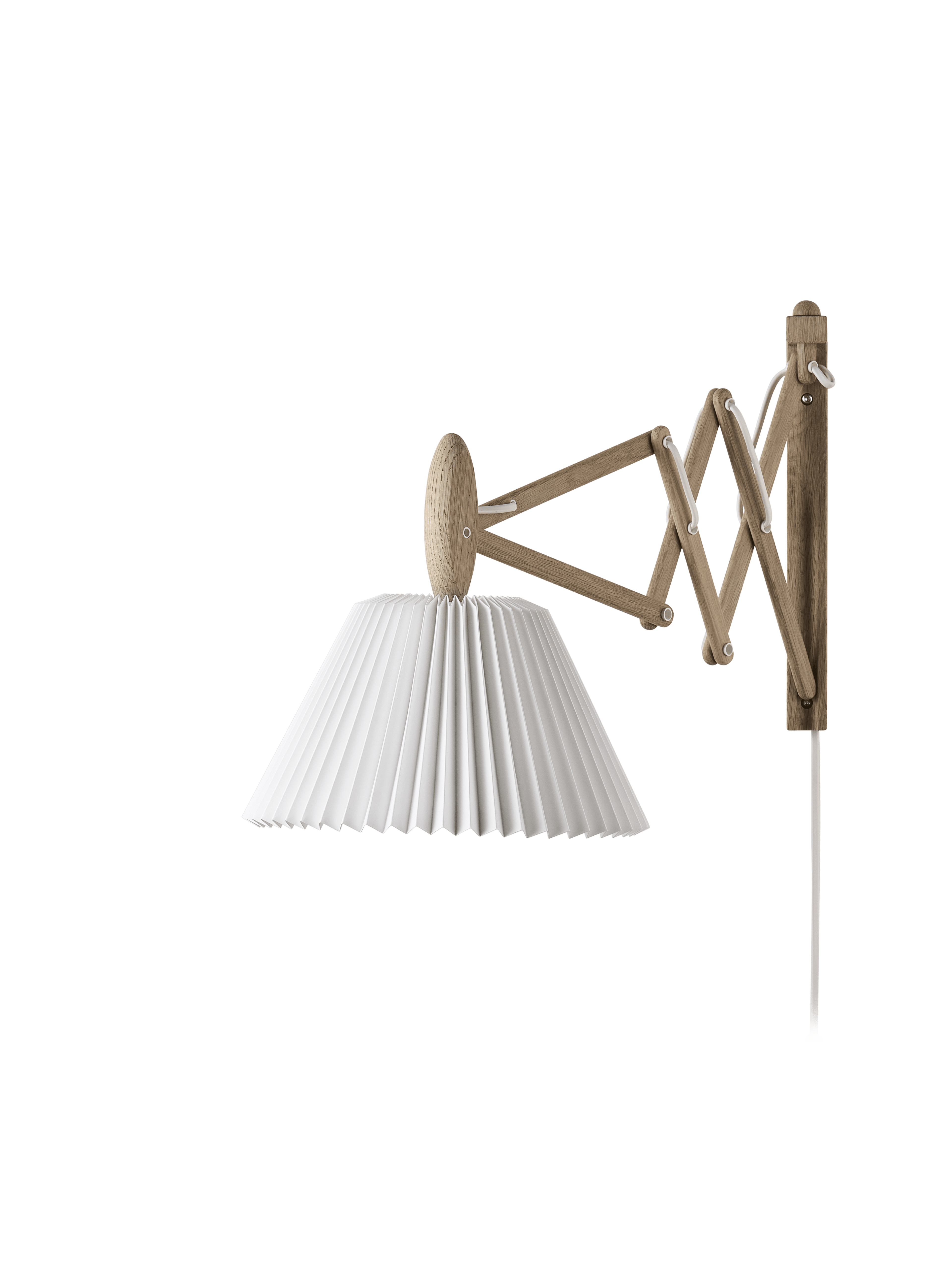 Wall lamp MODEL 223 2/17 SAX white with light oak base