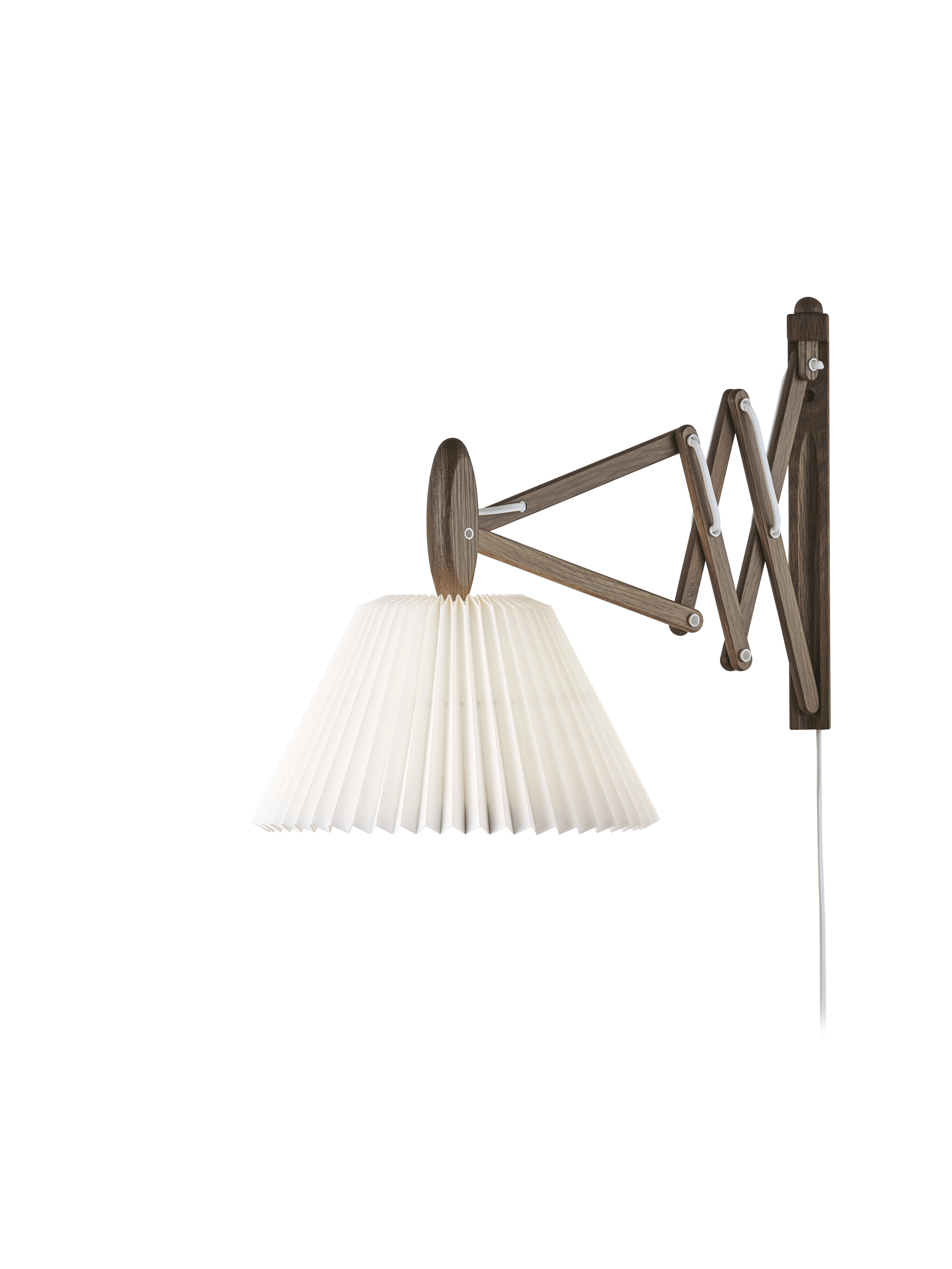 Wall lamp MODEL 223 2/17 SAX white with dark oak base