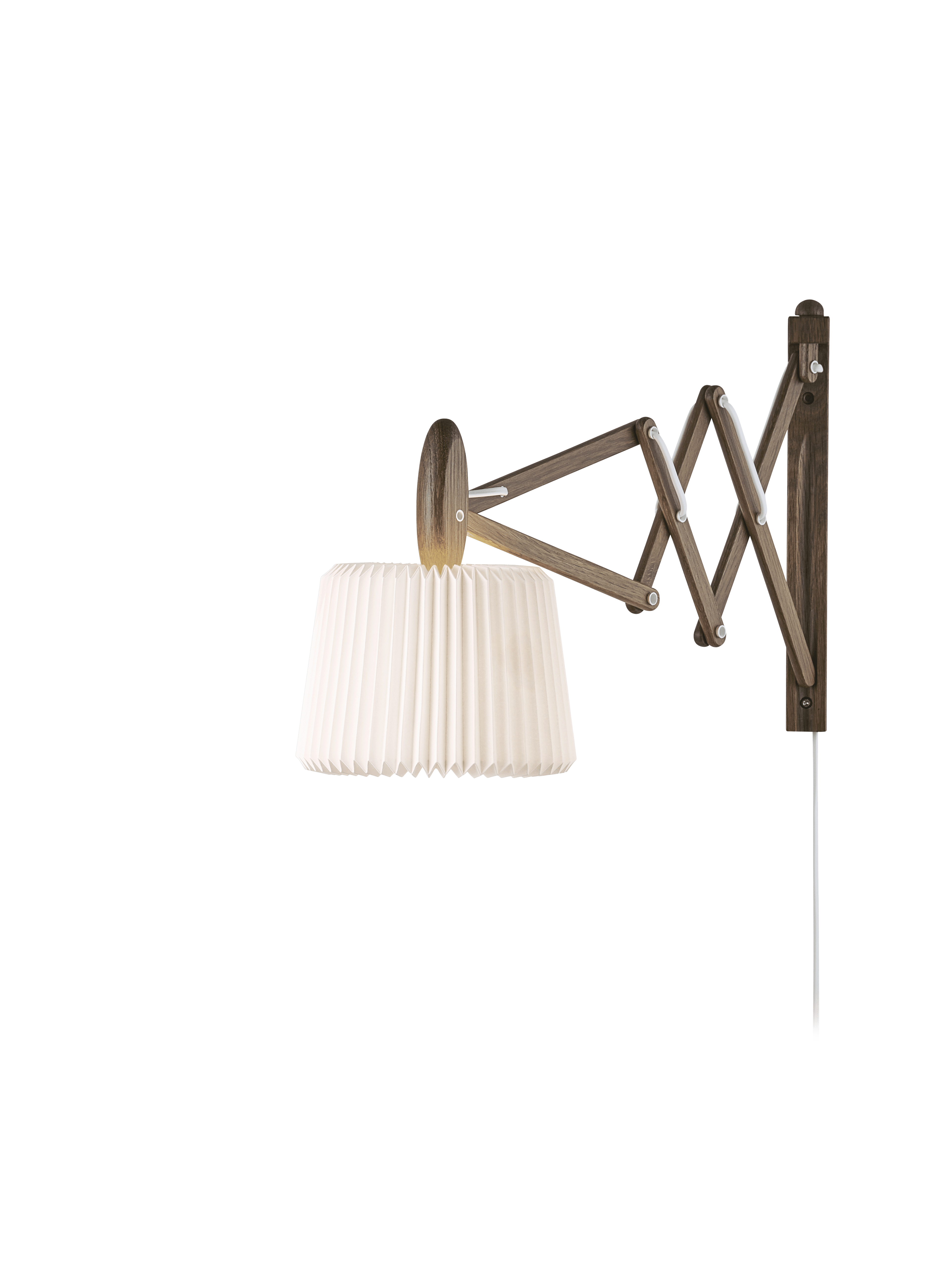 Wall lamp MODEL 223 120 SAX white with dark oak base