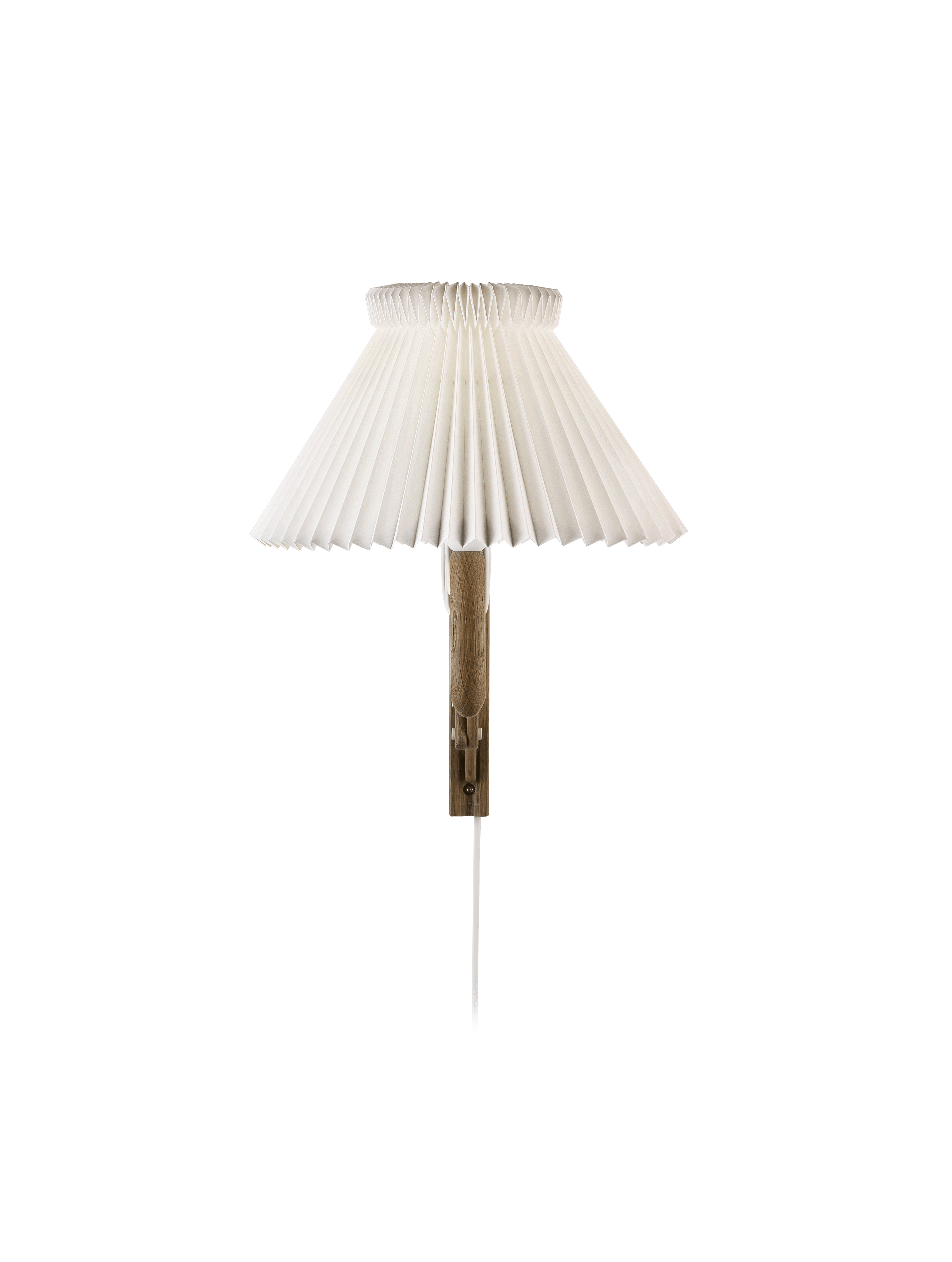 Wandleuchte MODELL 224 1/17 SAX weiß mit dunklem Eichenfuß