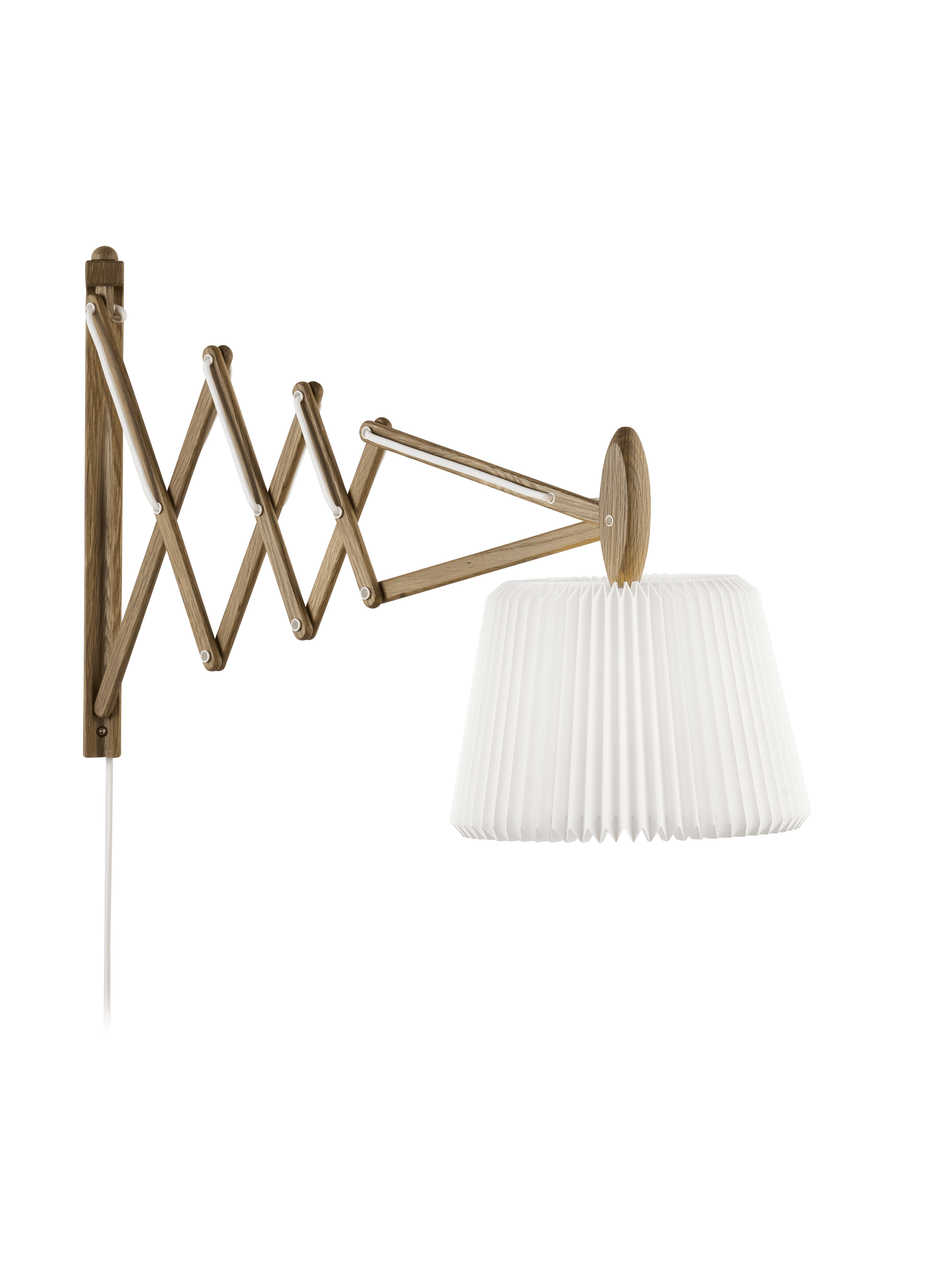 Wall lamp MODEL 233 120 SAX white with dark oak base