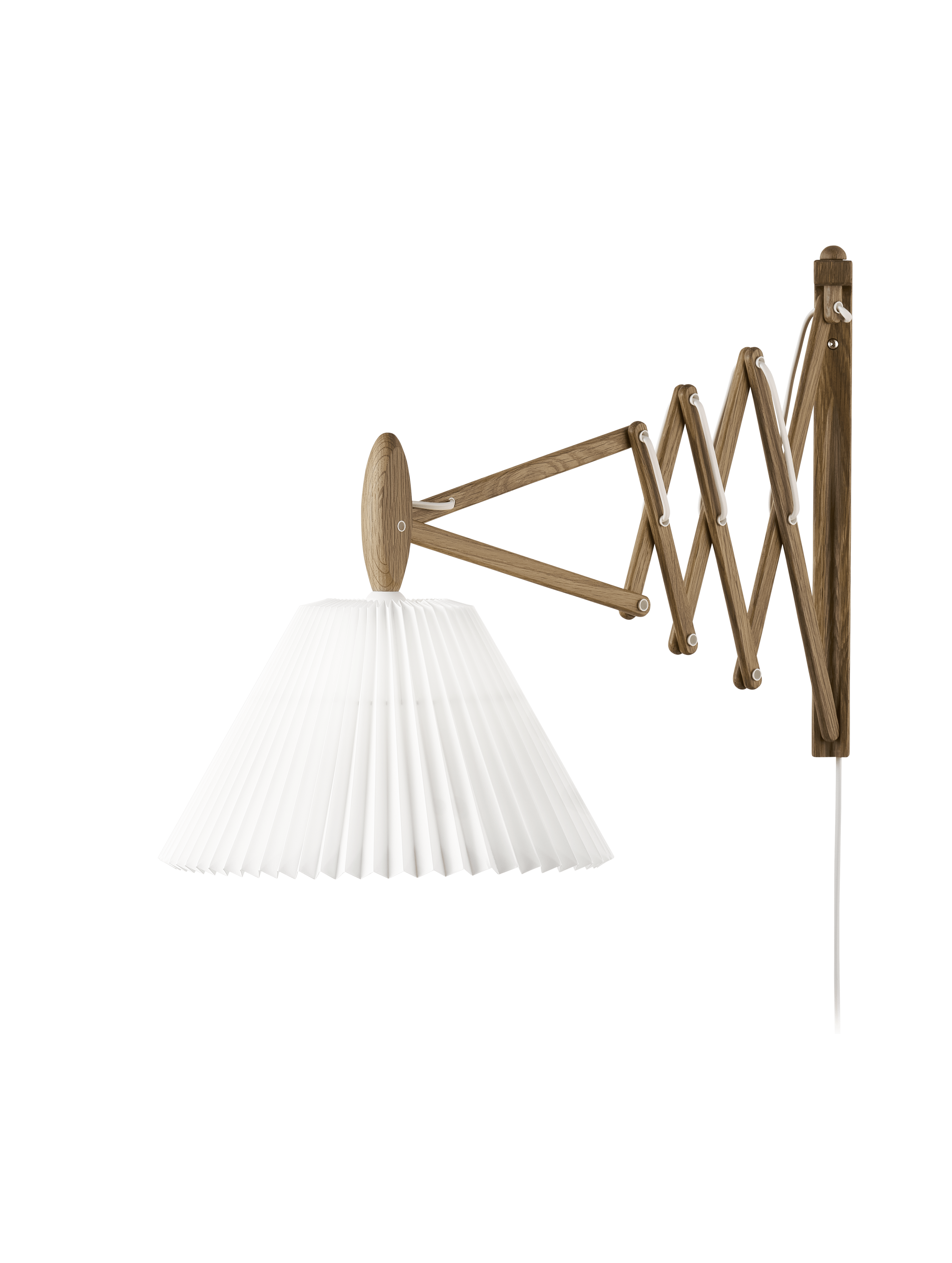 Wall lamp MODEL 233 2/21 SAX white with dark oak base