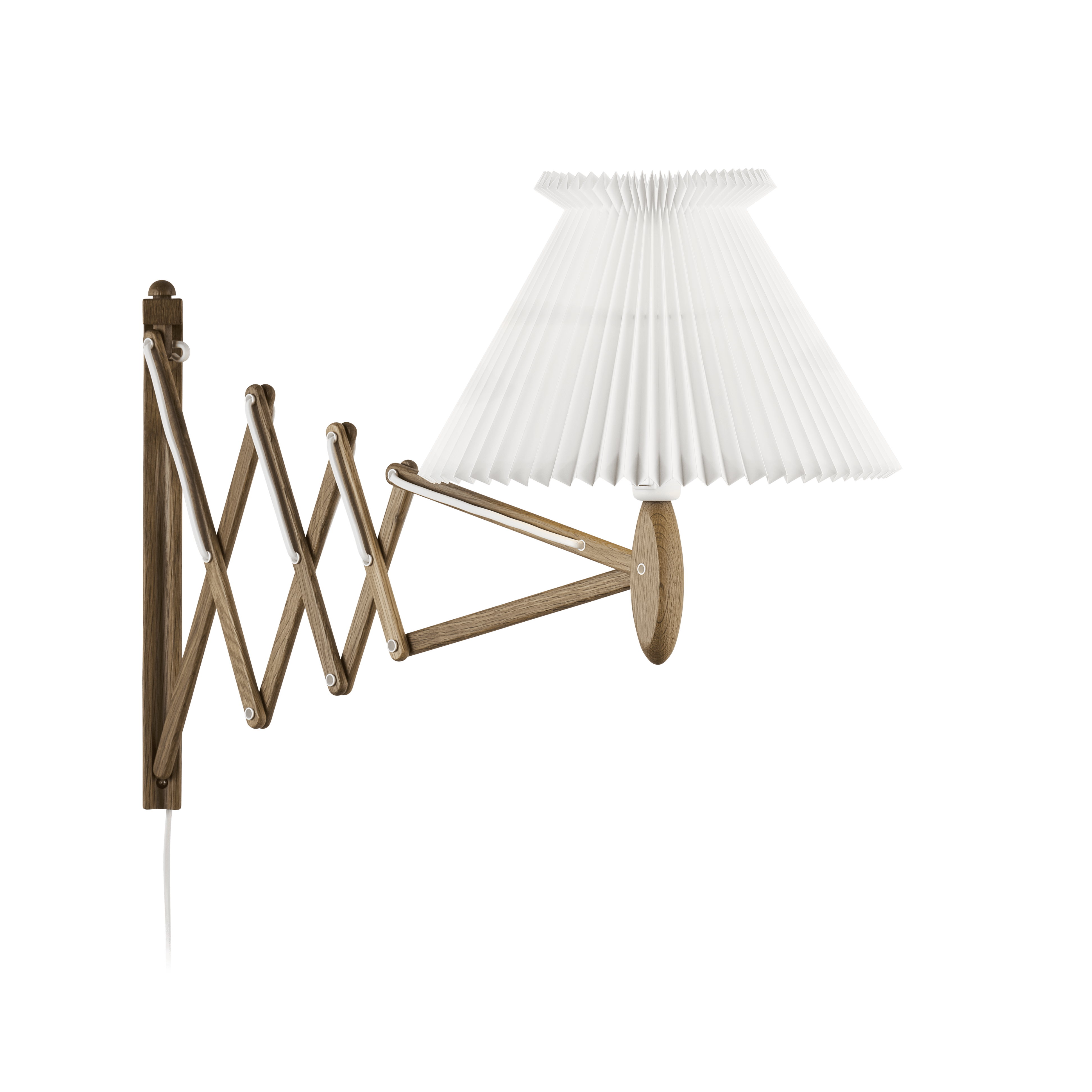 Wall lamp MODEL 234 6/21 SAX white with dark oak base