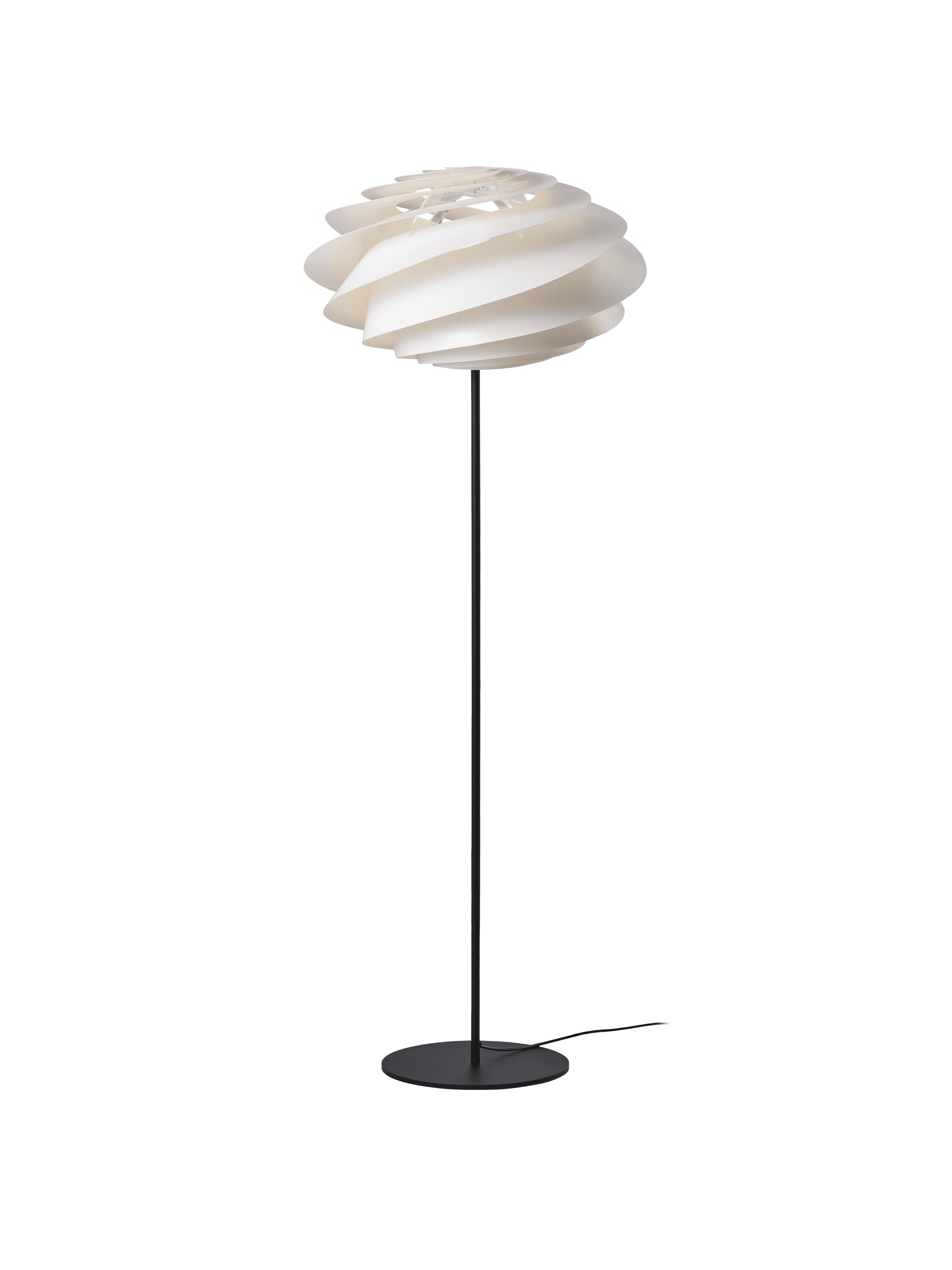 Floor lamp MODEL 331 SWIRL white with black base