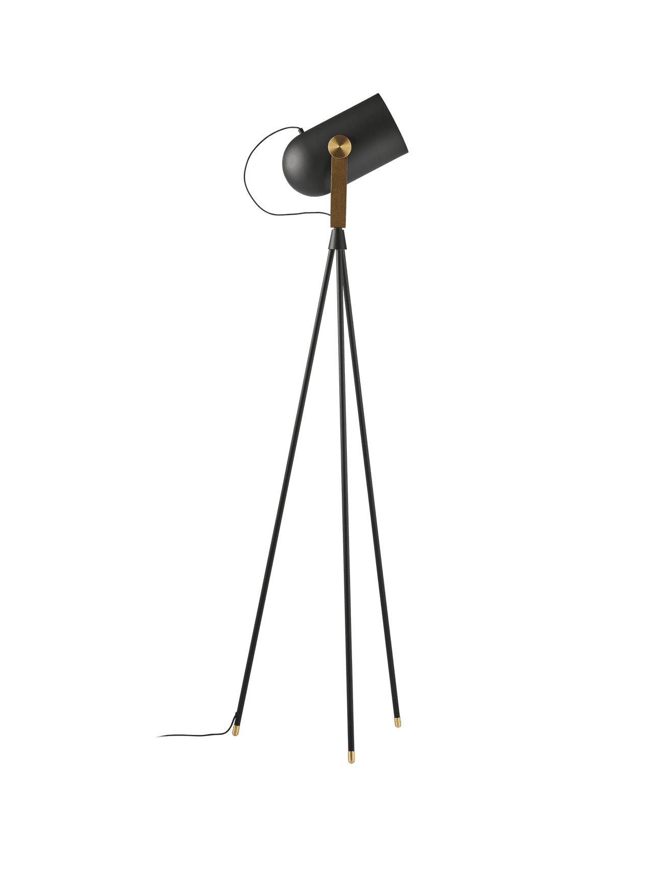 Floor lamp MODEL 362 CARRONADE II black with gold