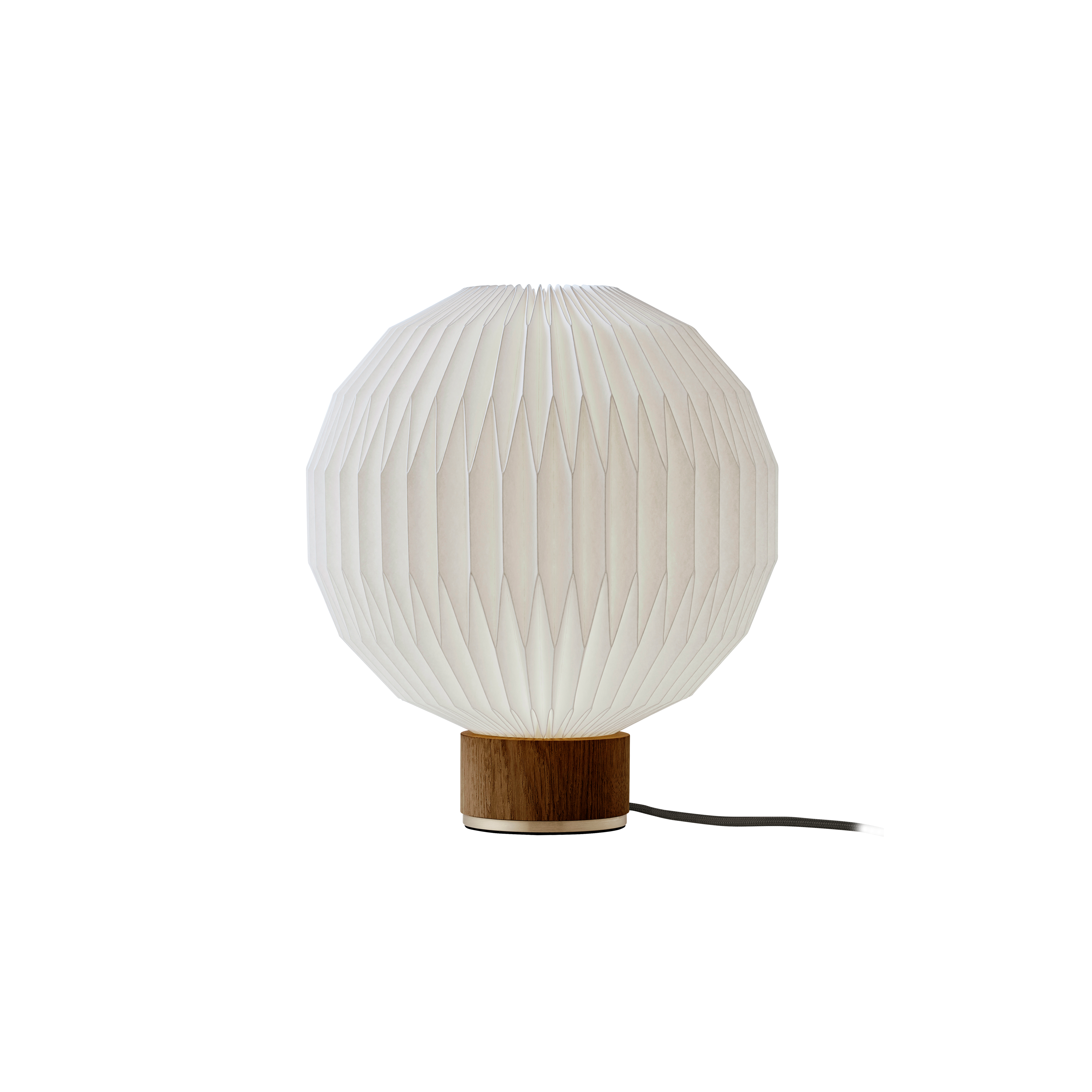 Table lamp MODEL 375 white with smoked oak base