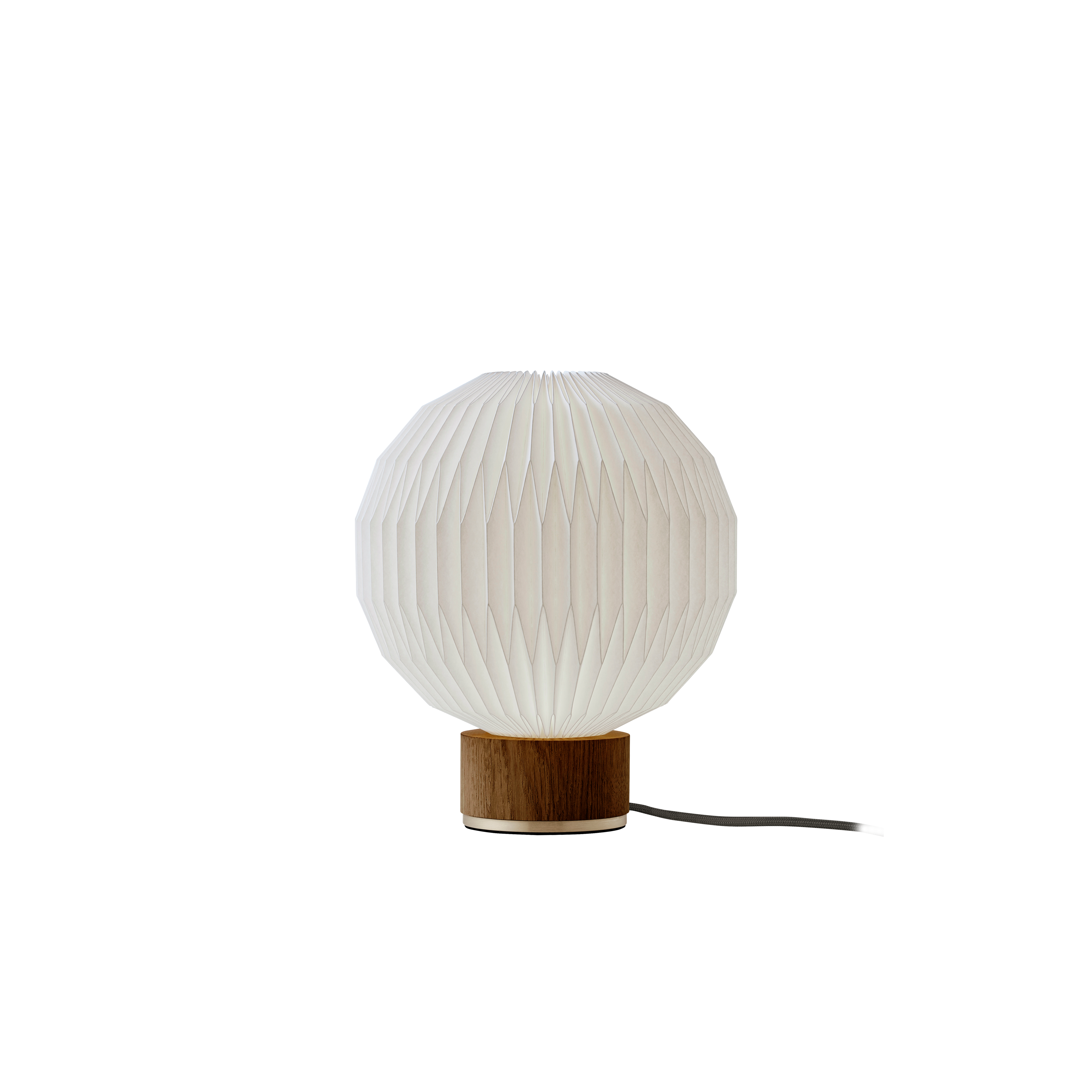 Table lamp MODEL 375 white with smoked oak base