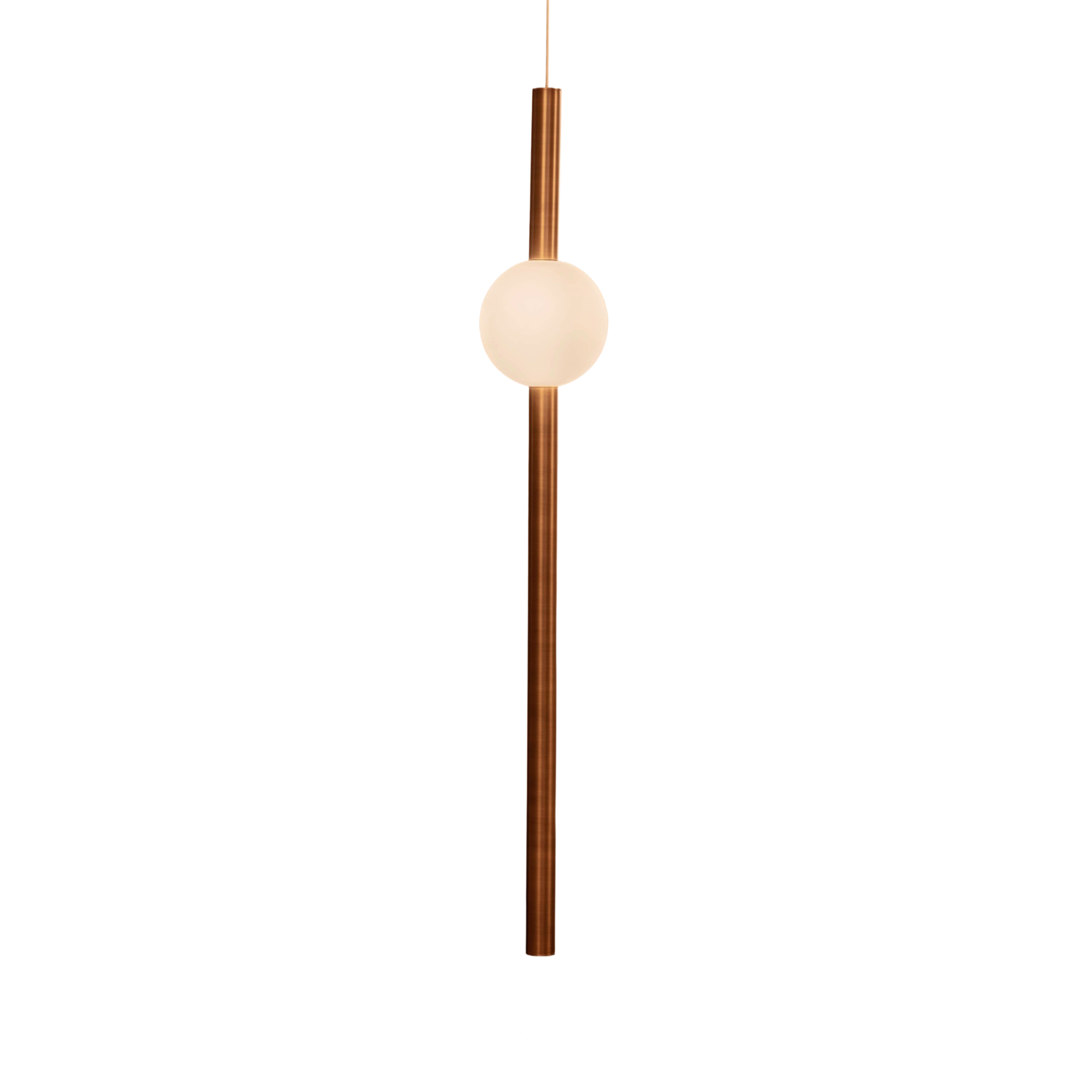 Lampa wisząca ORION GLOBE polerowany postarzany mosiądz