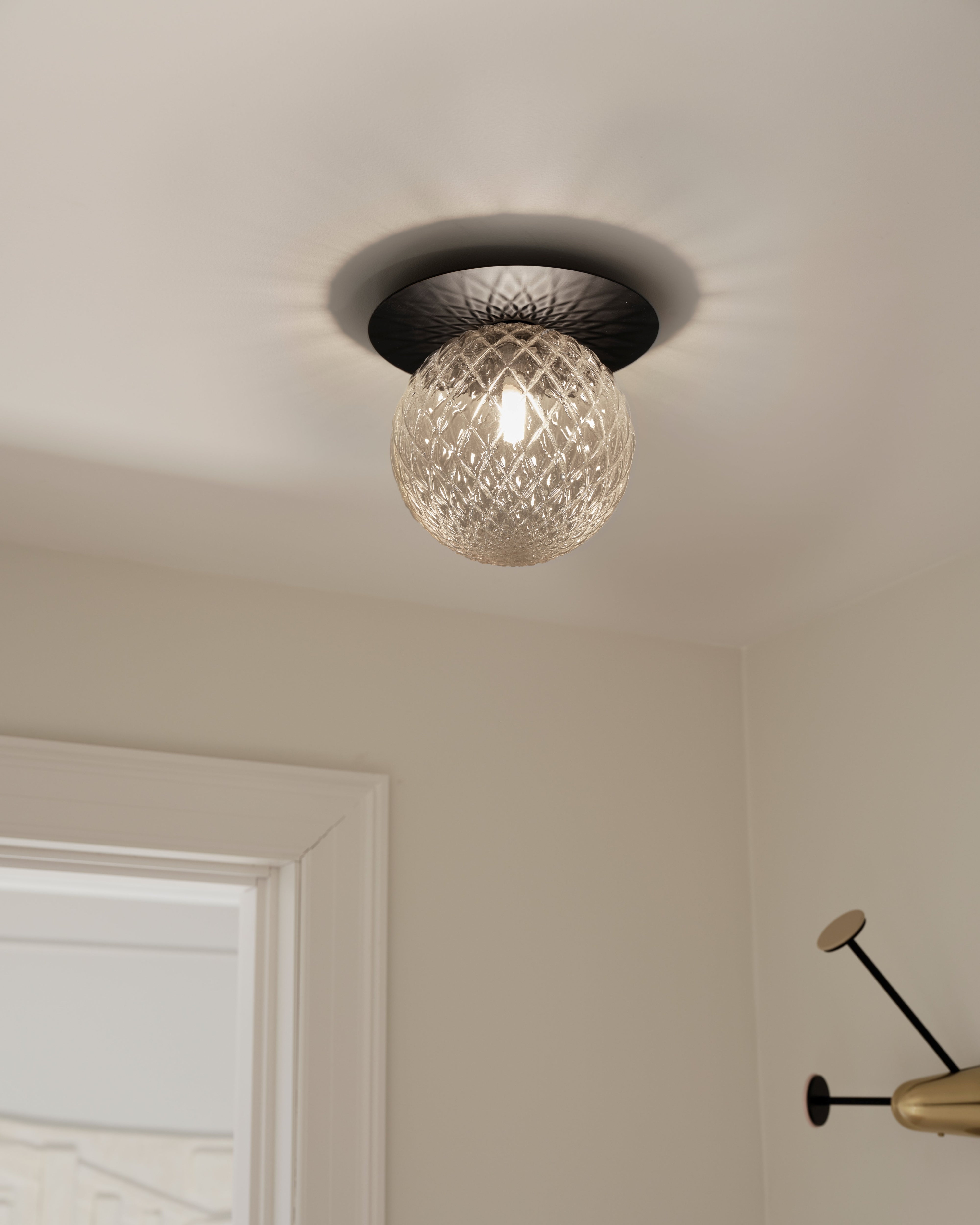 LIILA Black Recessed Wall Sconce with Transparent Glass