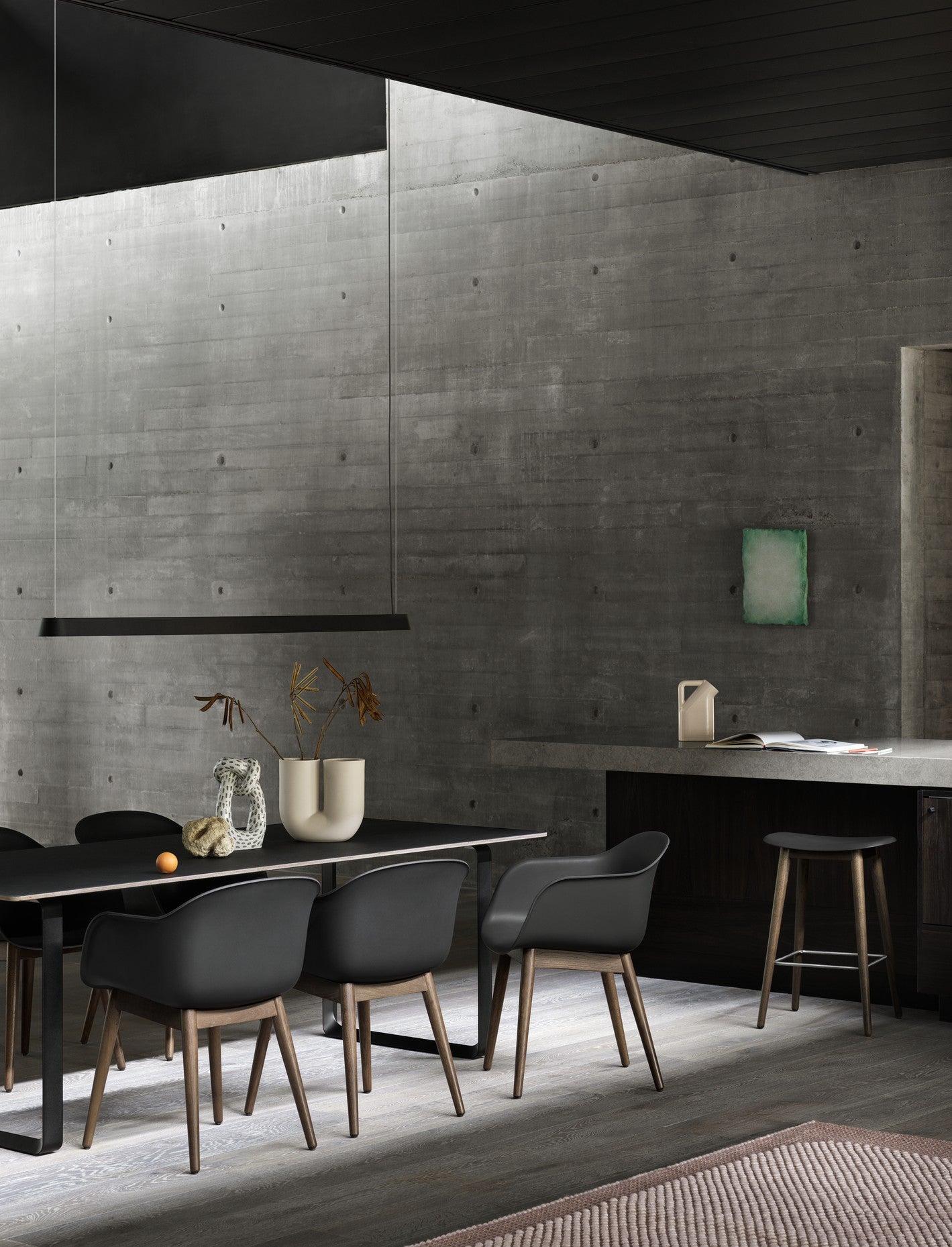 70/70 Black Table with White Base