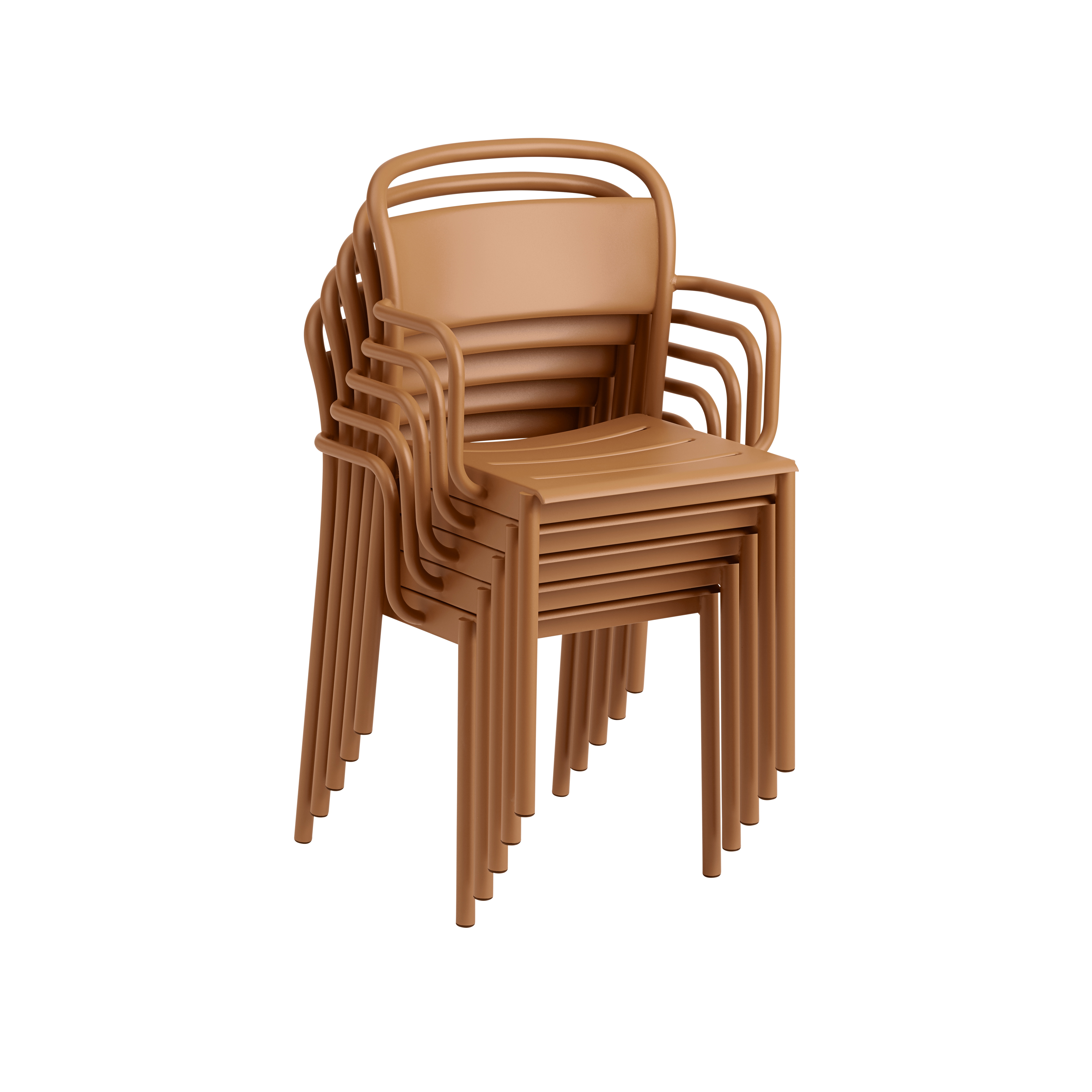 LINEAR outdoor armchair orange steel [Amelia]