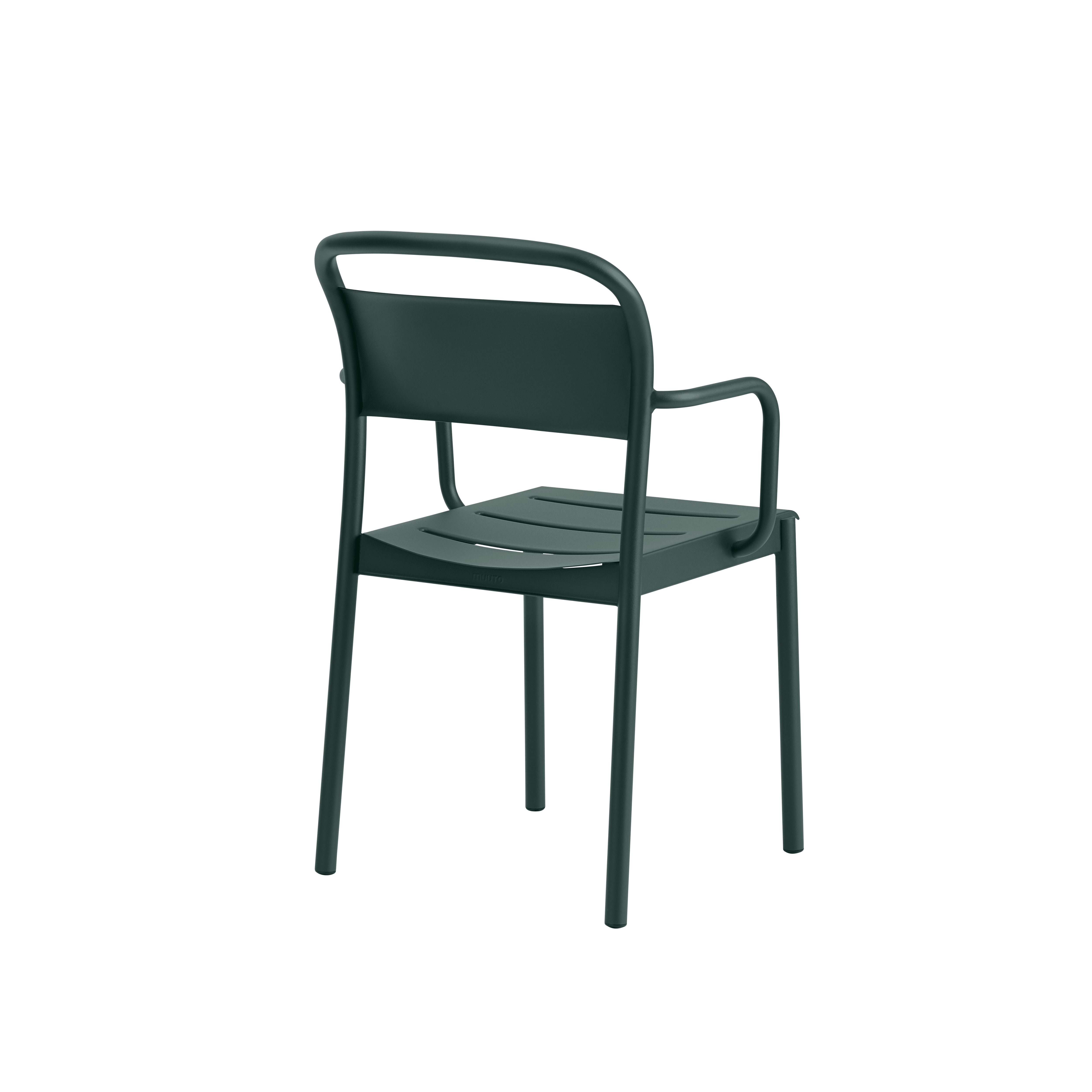 Outdoor Armchair with Armrests LINEAR Dark Green Steel [Amelia]