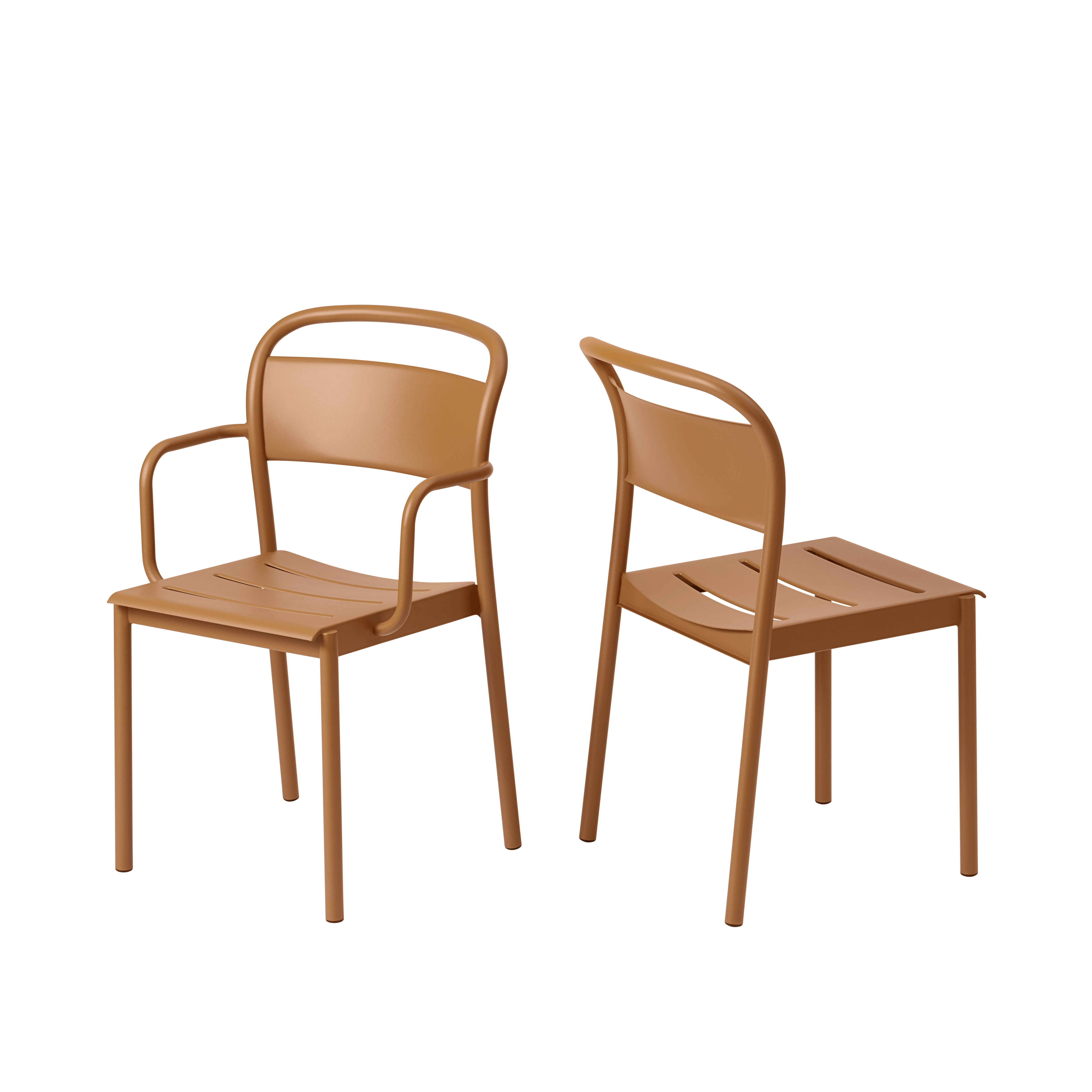 LINEAR outdoor armchair orange steel [Amelia]