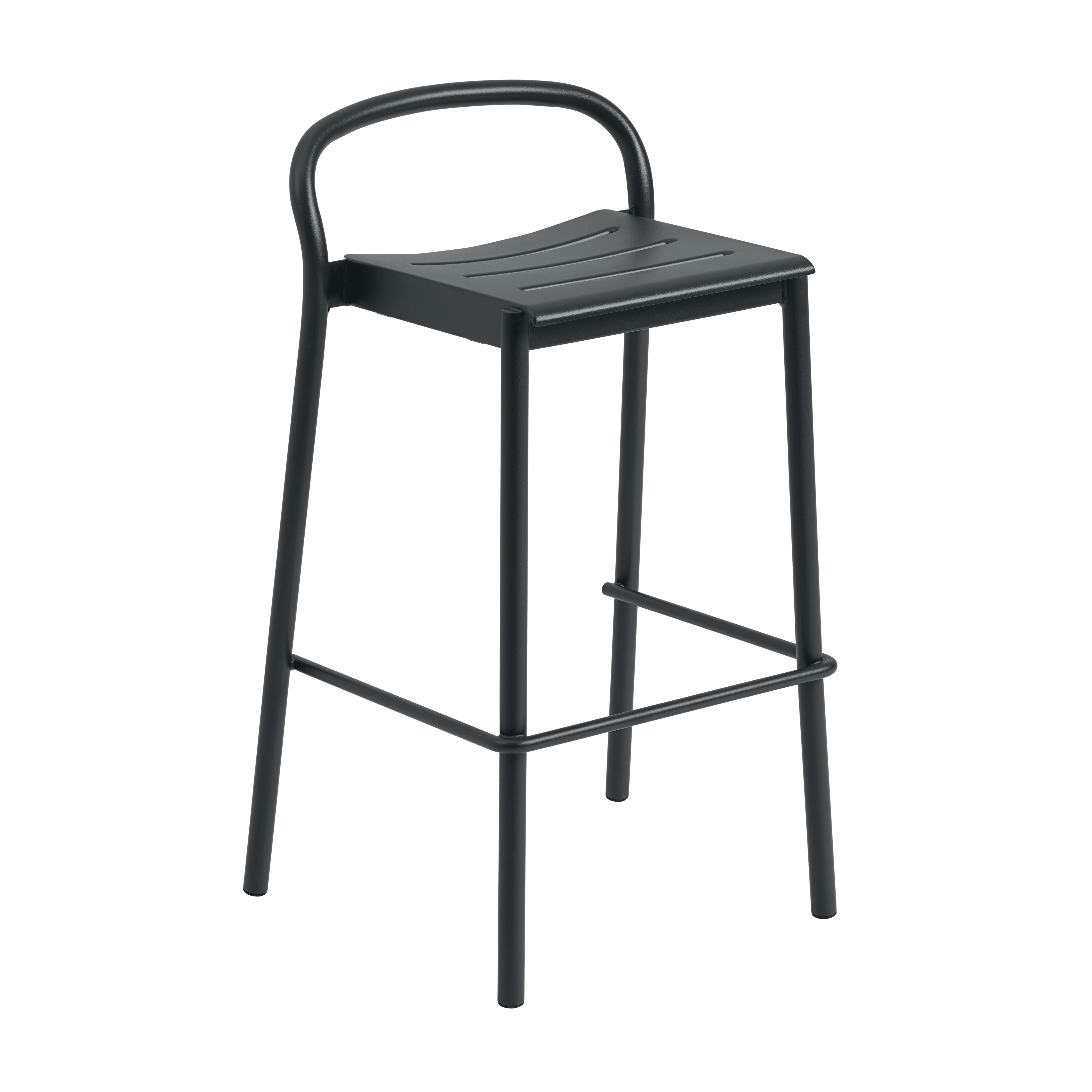 Hocker für den Außenbereich LINEAR schwarze Stahl