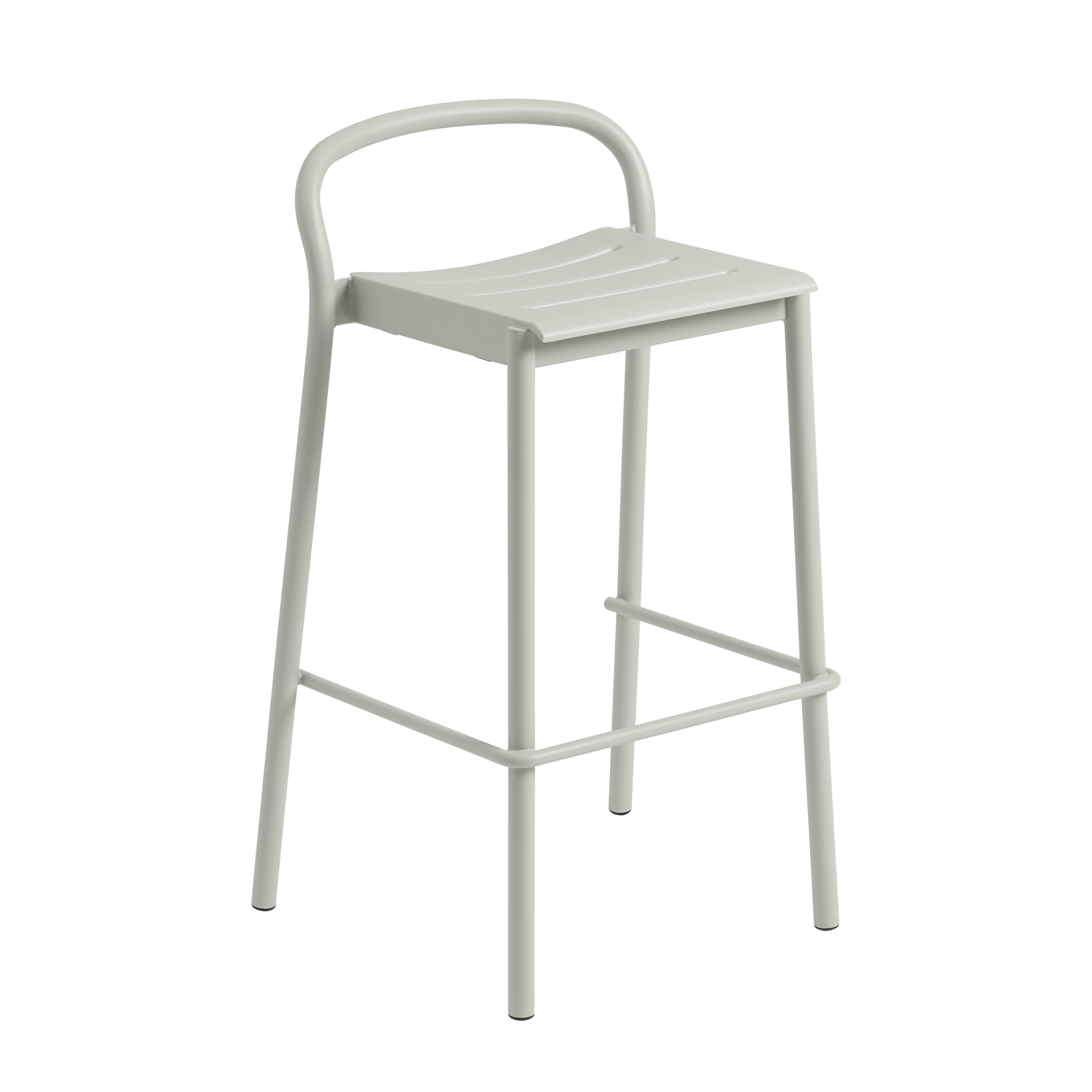 Hocker für den Außenbereich LINEAR grauer Stahl