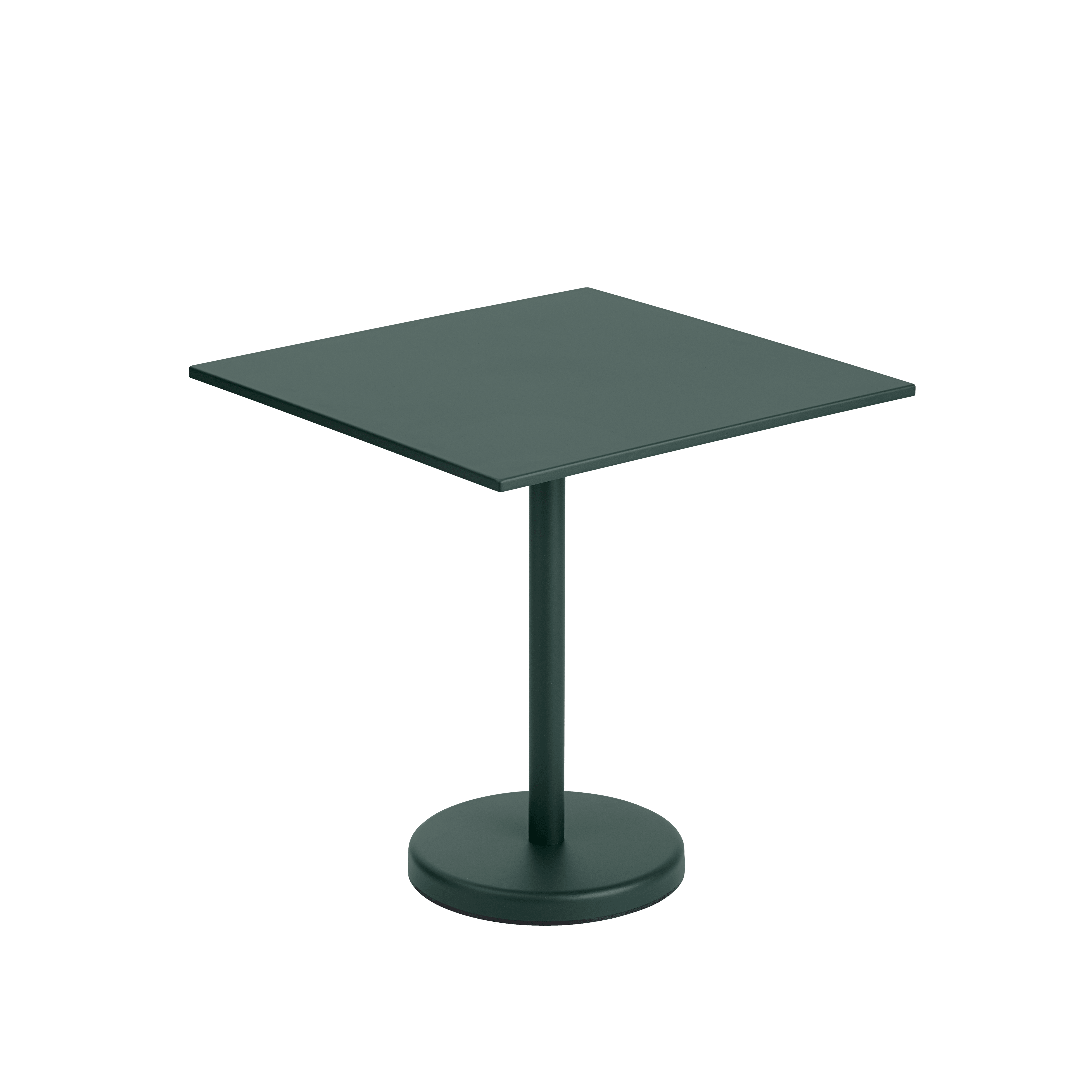 Barhocker-Tisch LINEAR dunkelgrüner Stahl