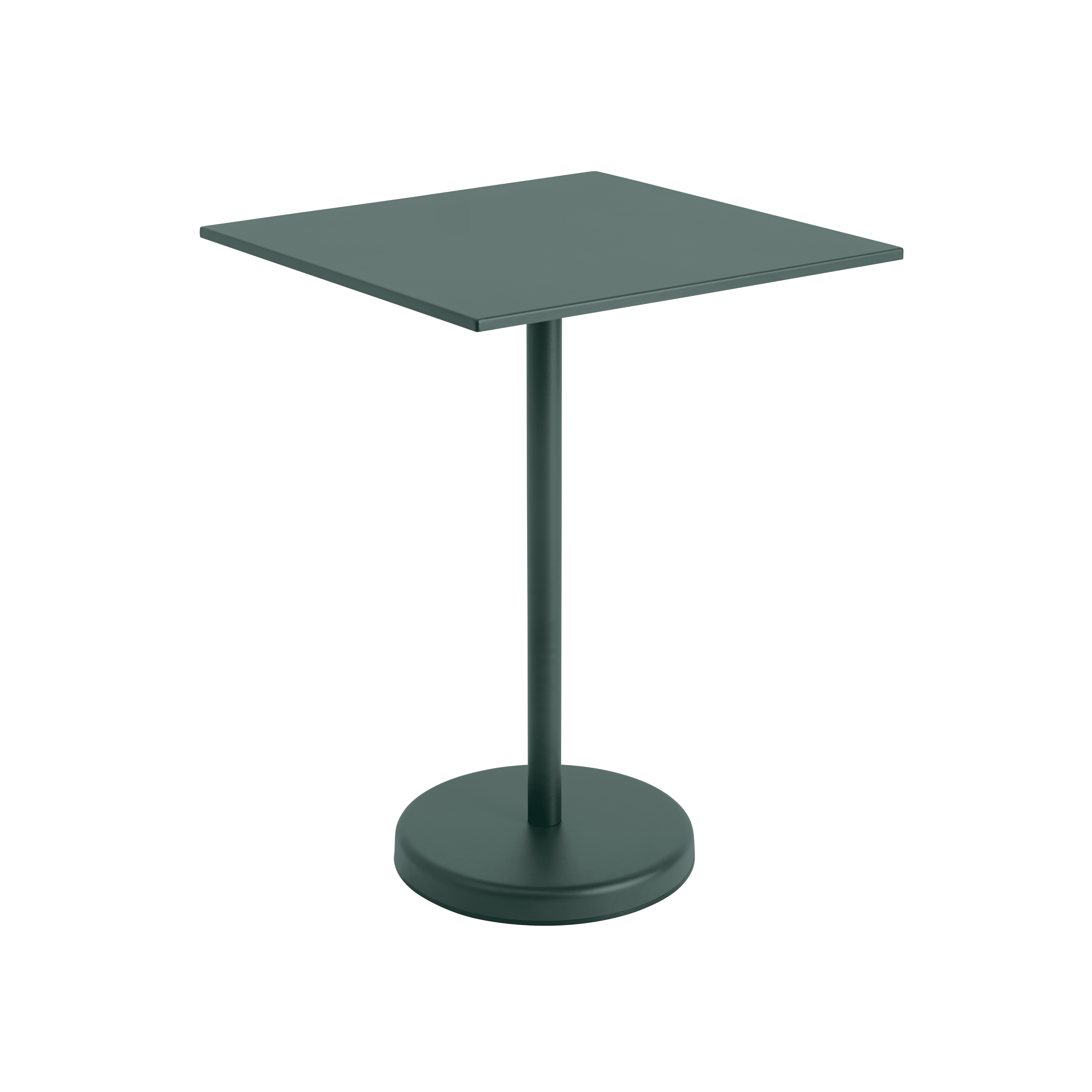 Barhocker-Tisch LINEAR dunkelgrüner Stahl