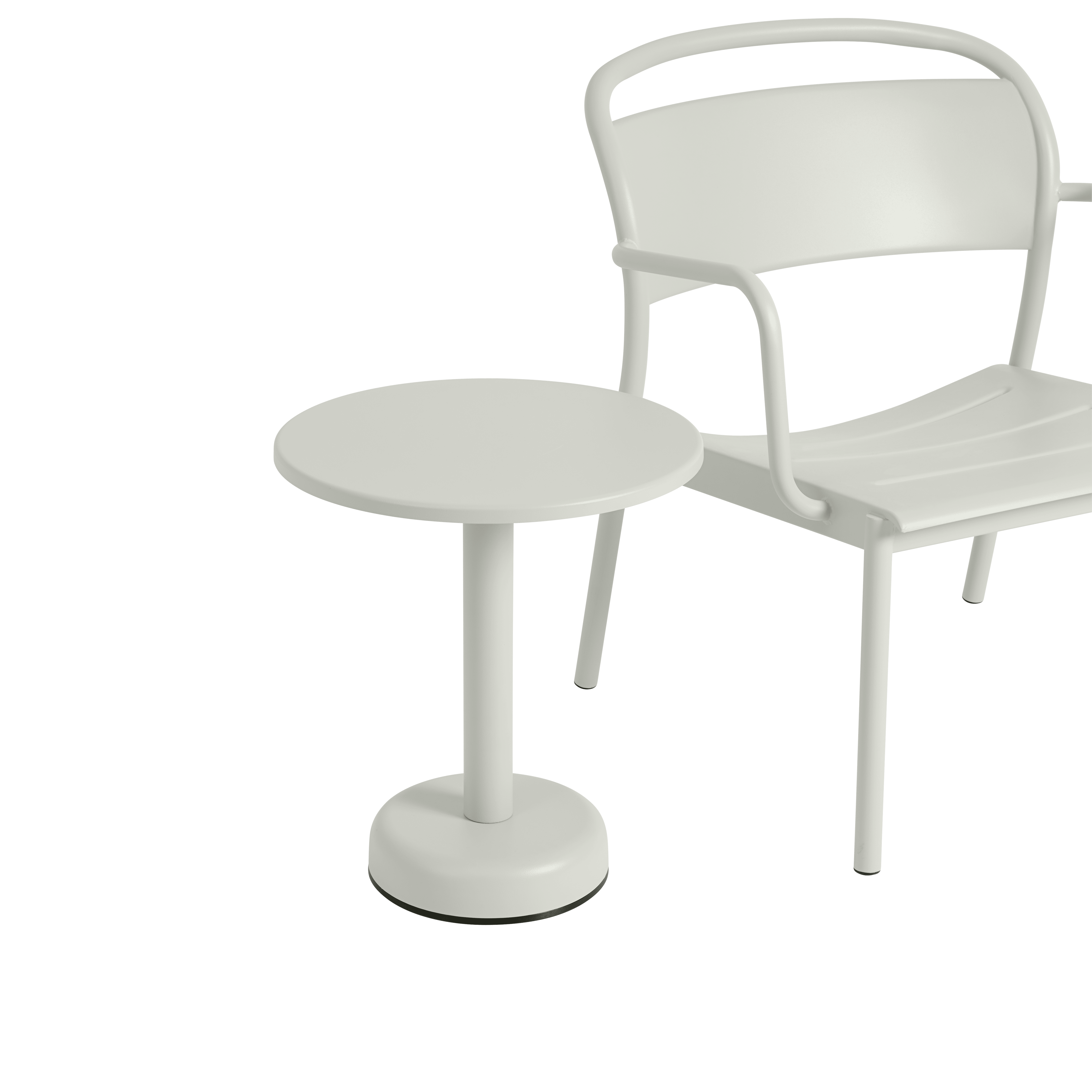 Outdoor Side Table LINEAR Gray Steel