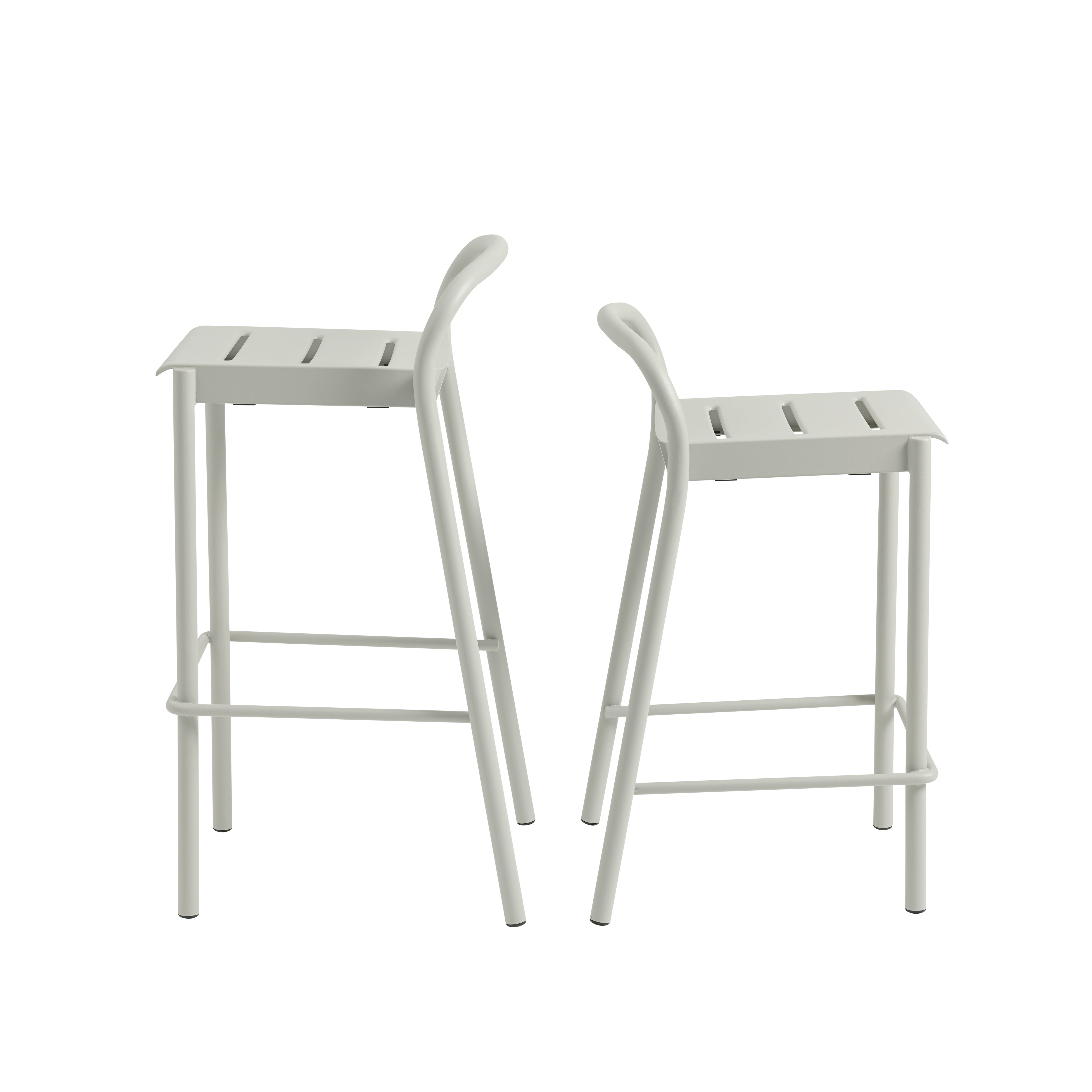 Hocker für den Außenbereich LINEAR grauer Stahl