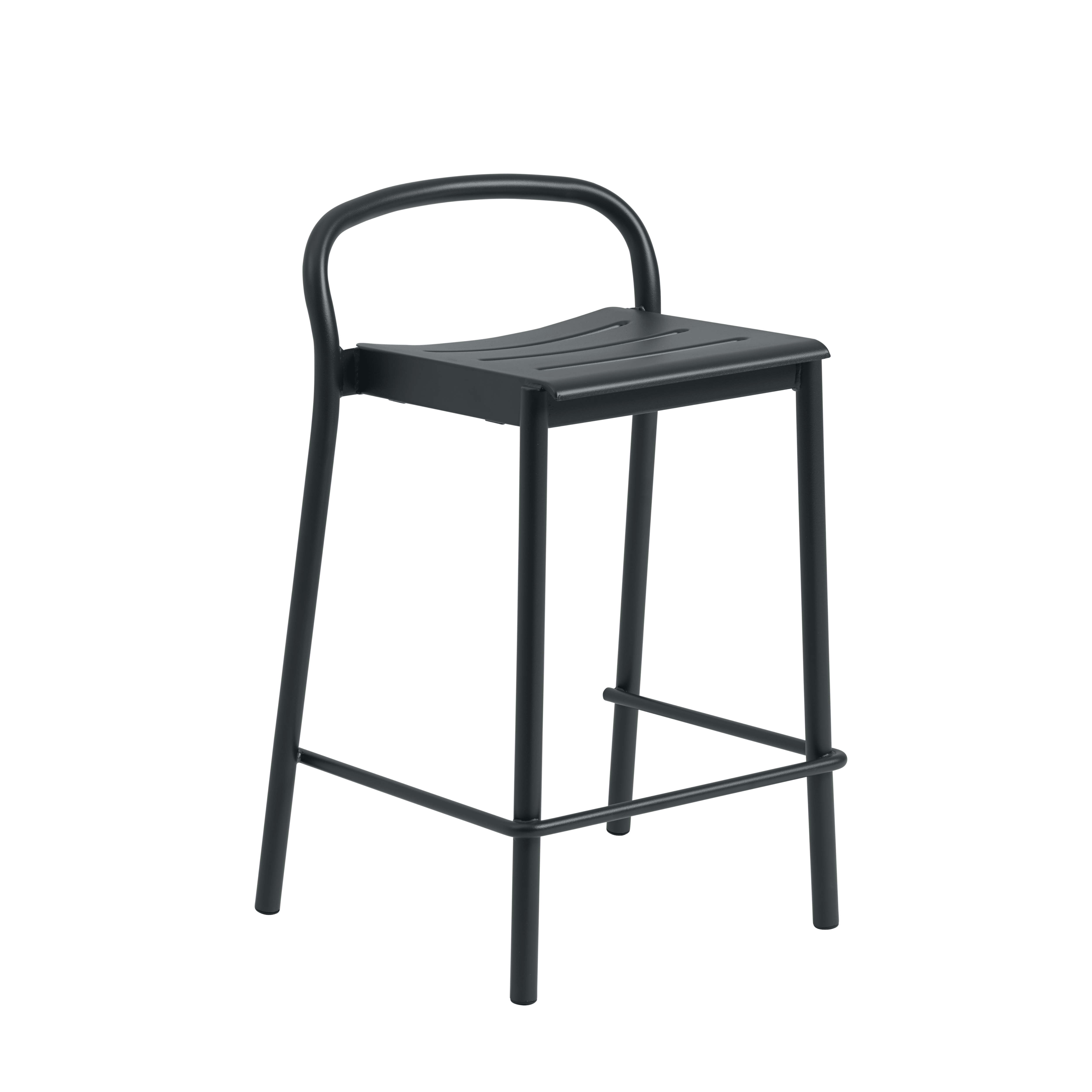 Hocker für den Außenbereich LINEAR schwarze Stahl