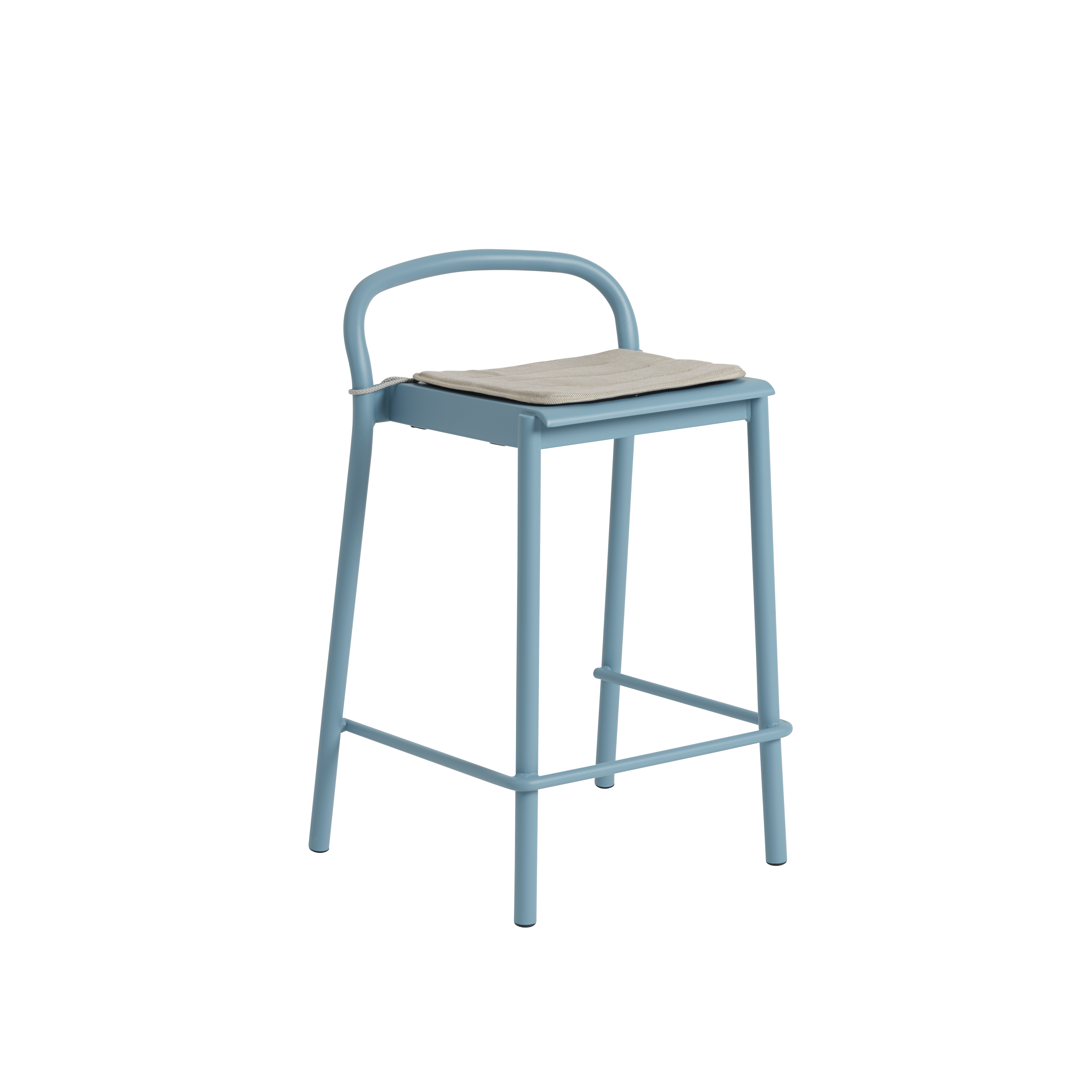 Hocker für den Außenbereich LINEAR blaue Stahl