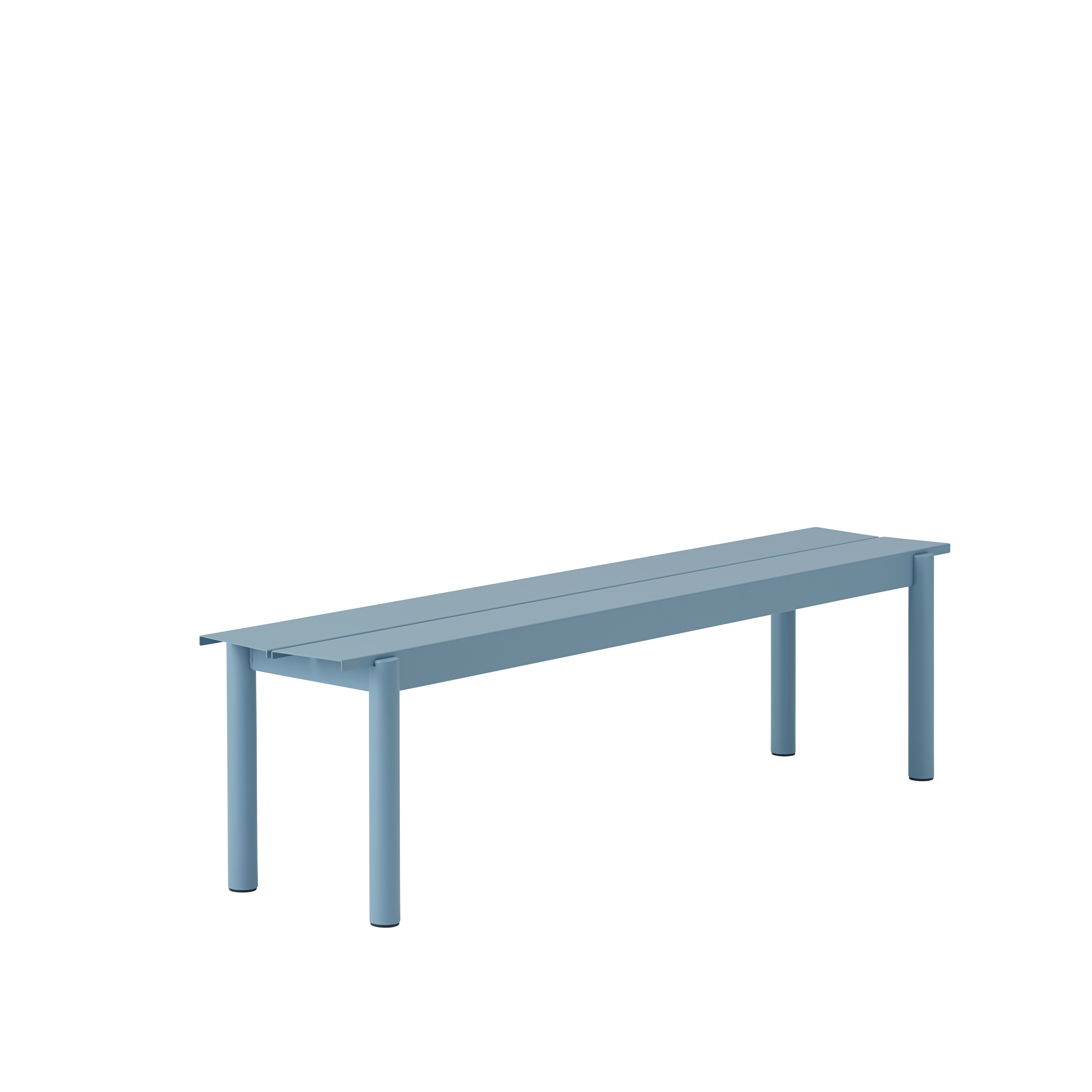 LINEAR Blue Steel Outdoor Bench
