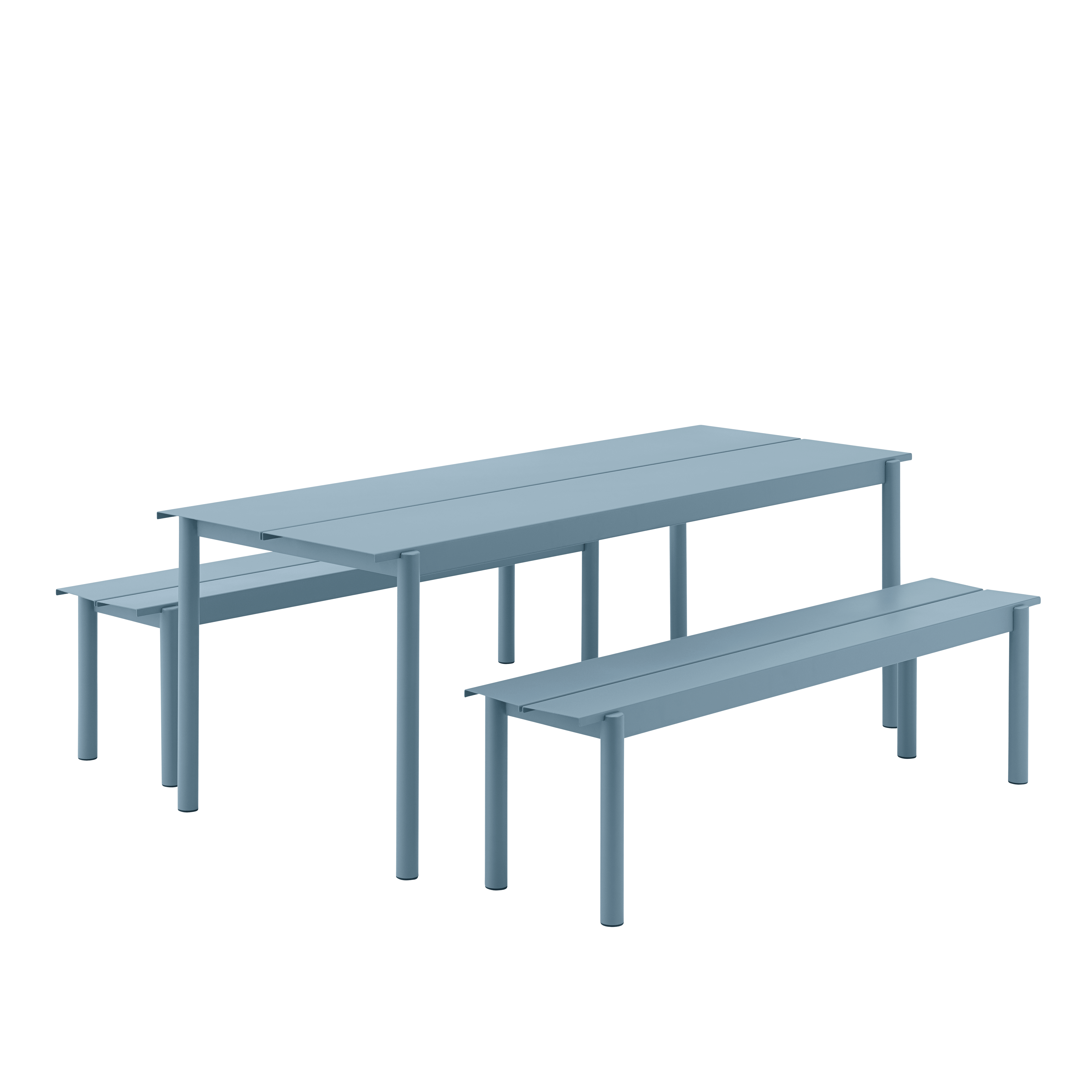 Tisch für den Außenbereich LINEAR blaue Stahl