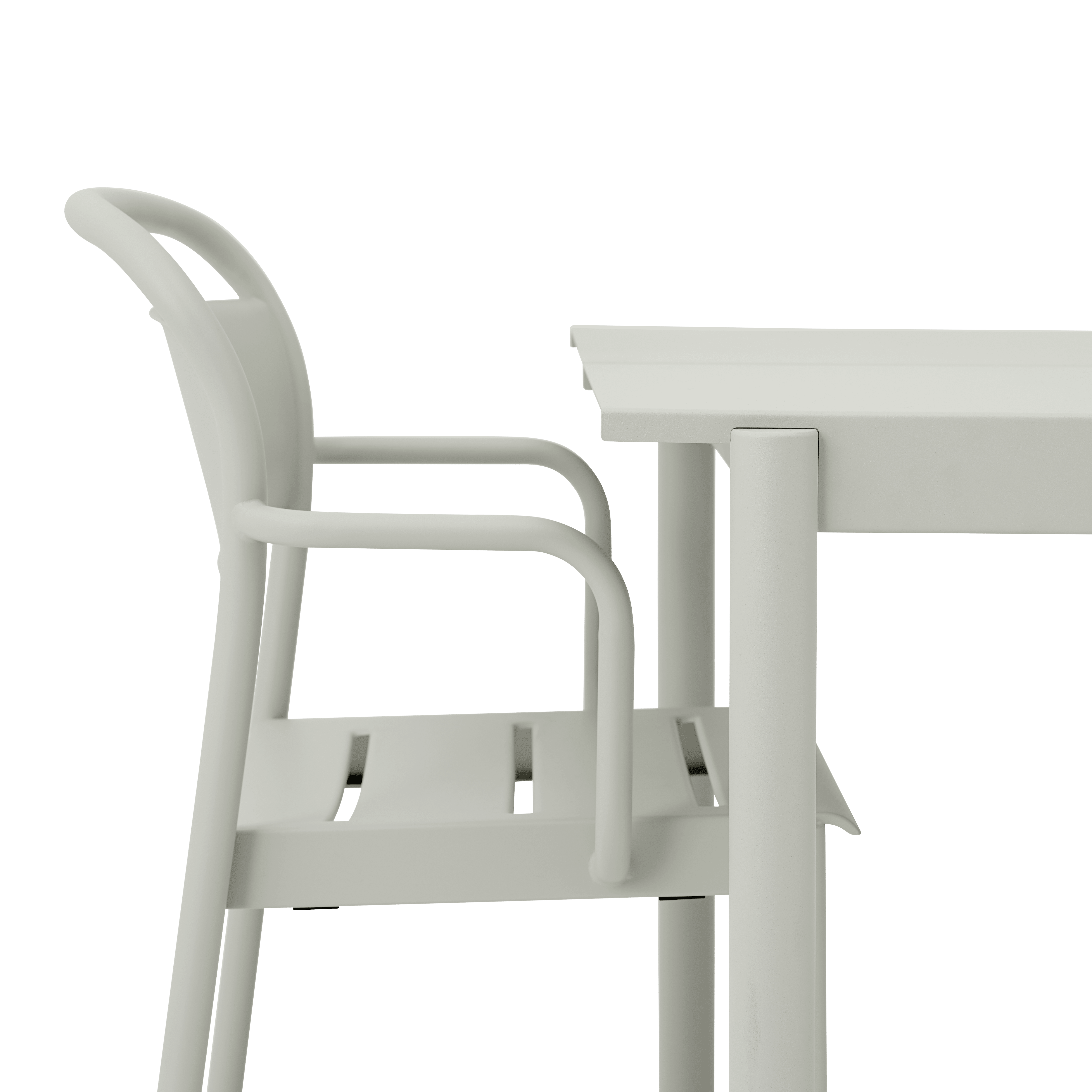 Tisch für den Außenbereich LINEAR grauer Stahl