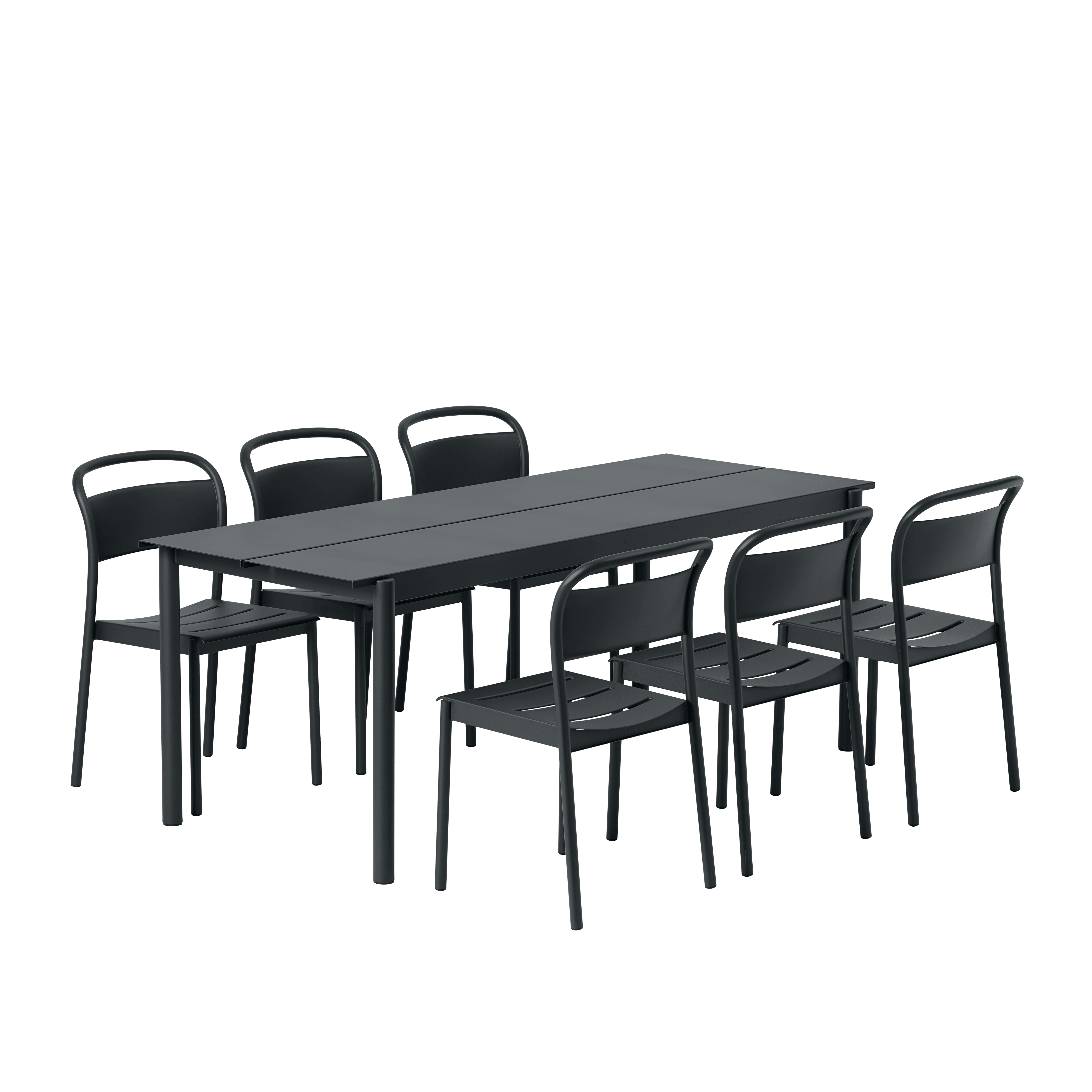 Tisch für den Außenbereich LINEAR schwarze Stahl