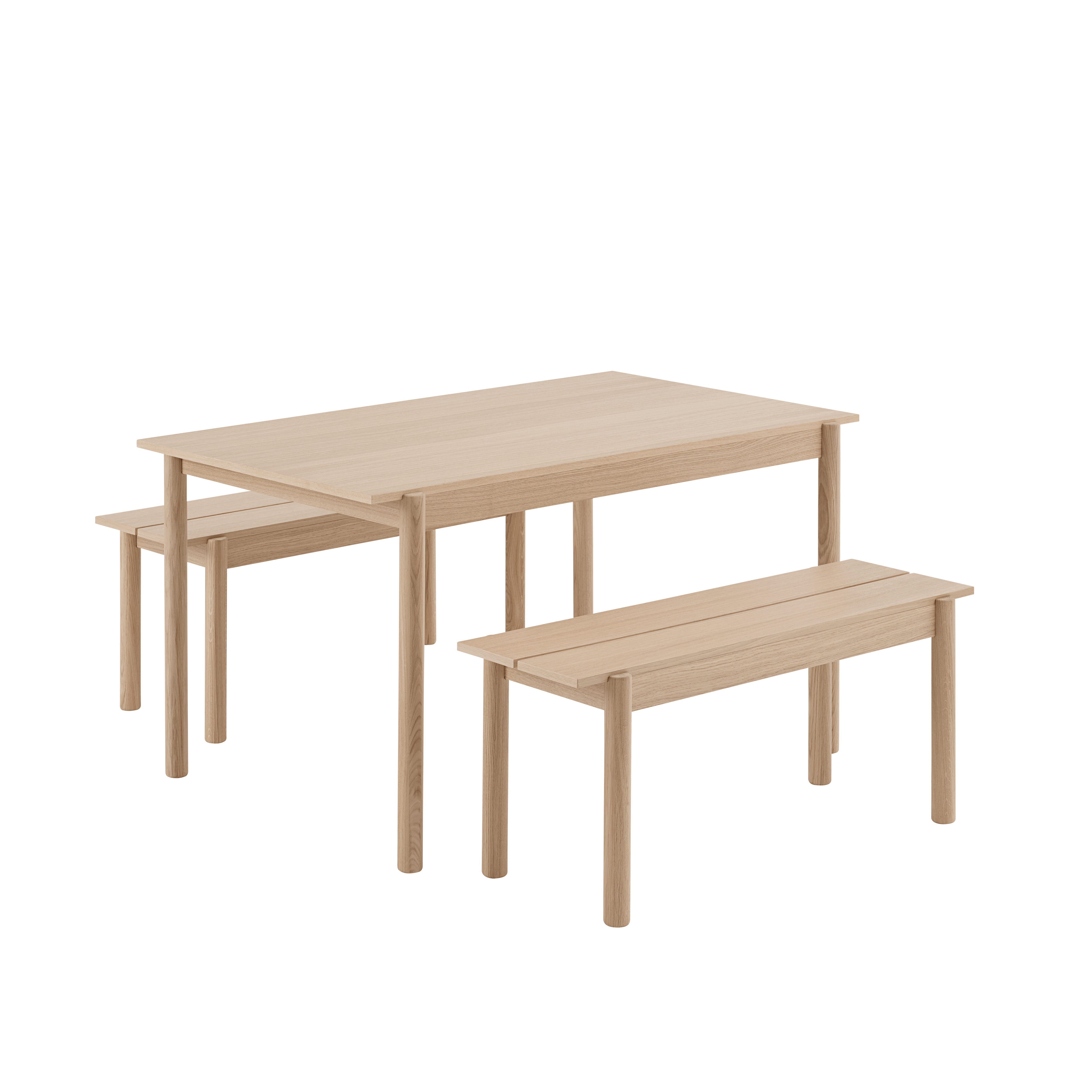 LINEAR Bench in Veneer and Oak Wood