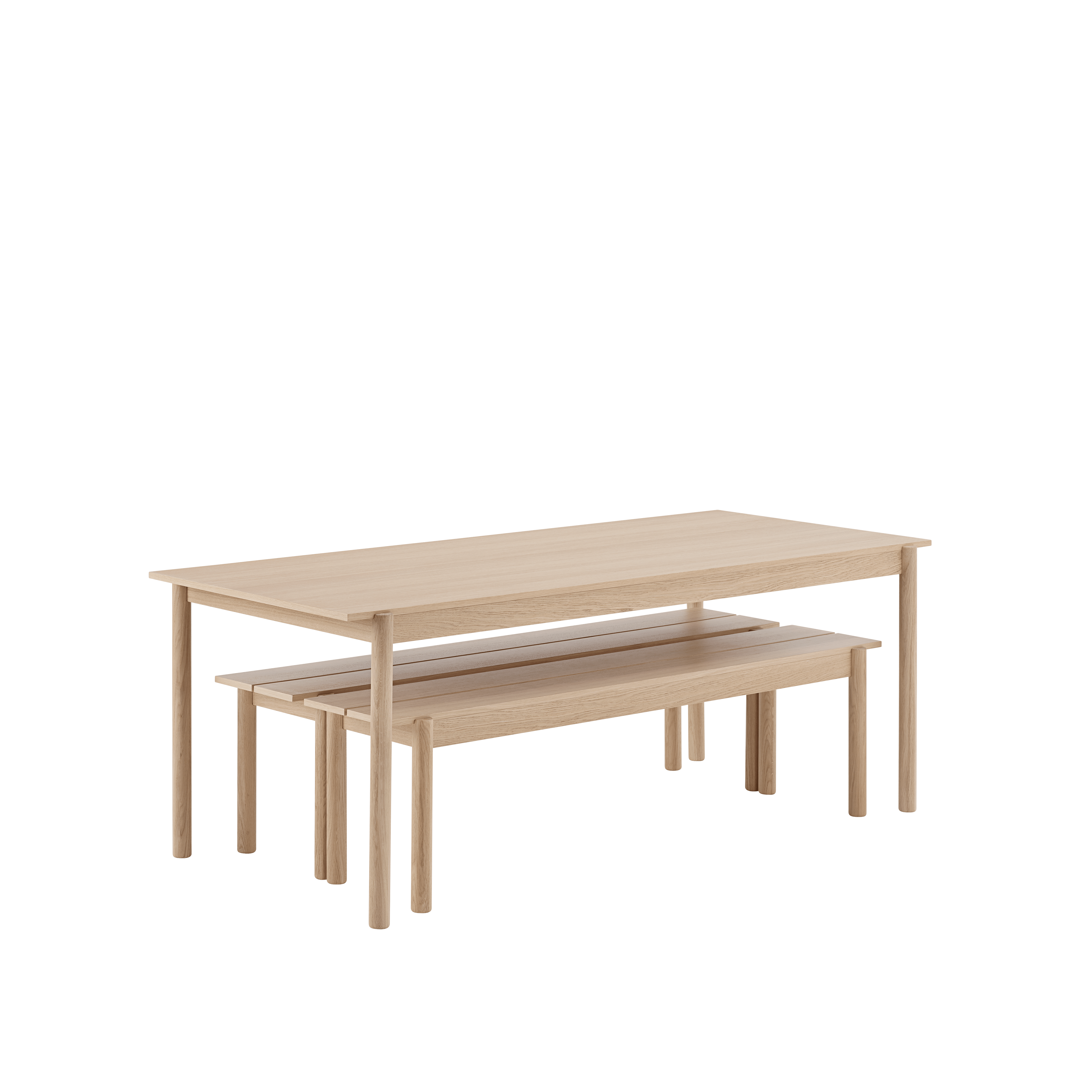 LINEAR Bench in Veneer and Oak Wood
