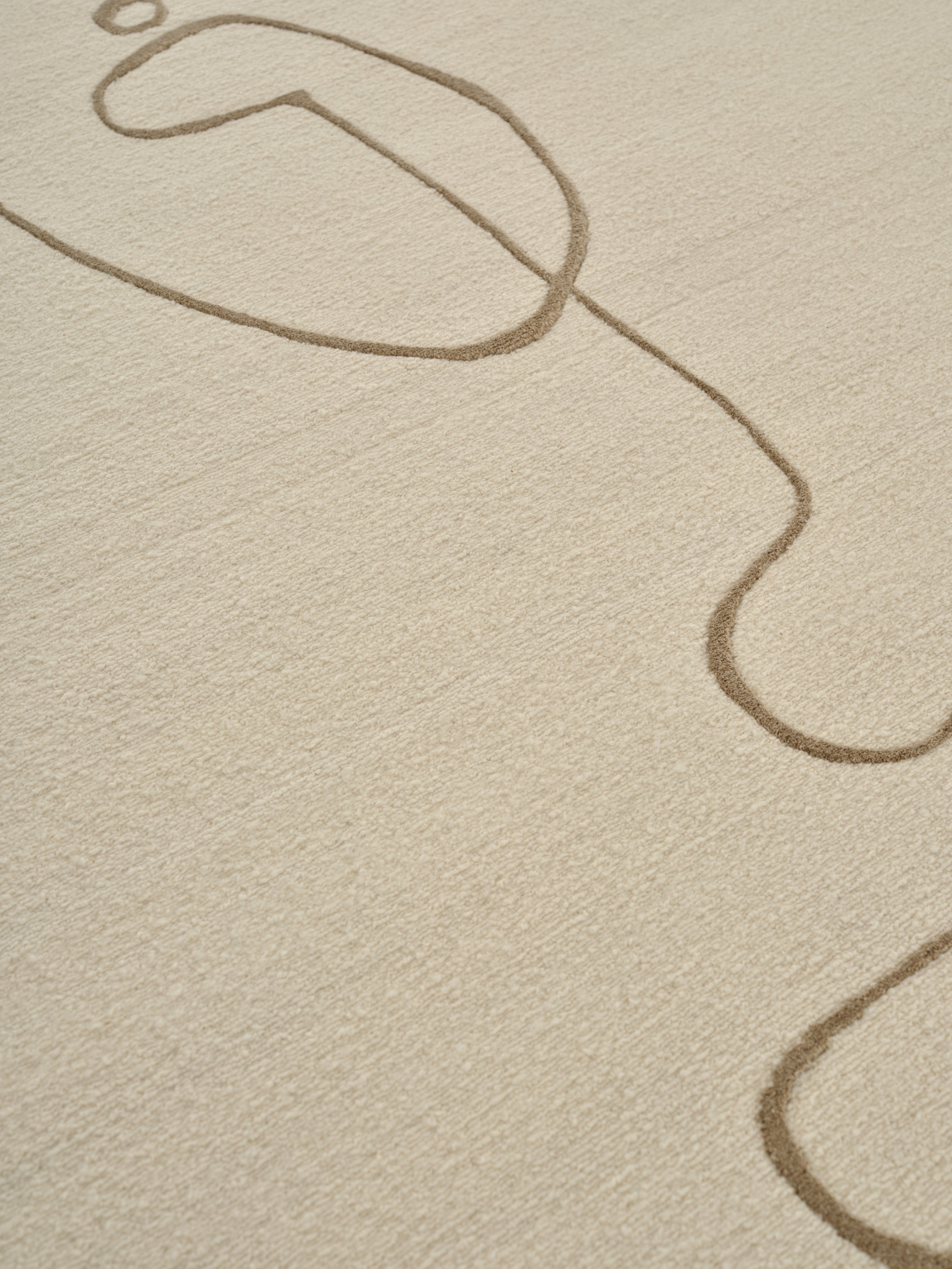Facial Maze Beige Carpet with Pattern