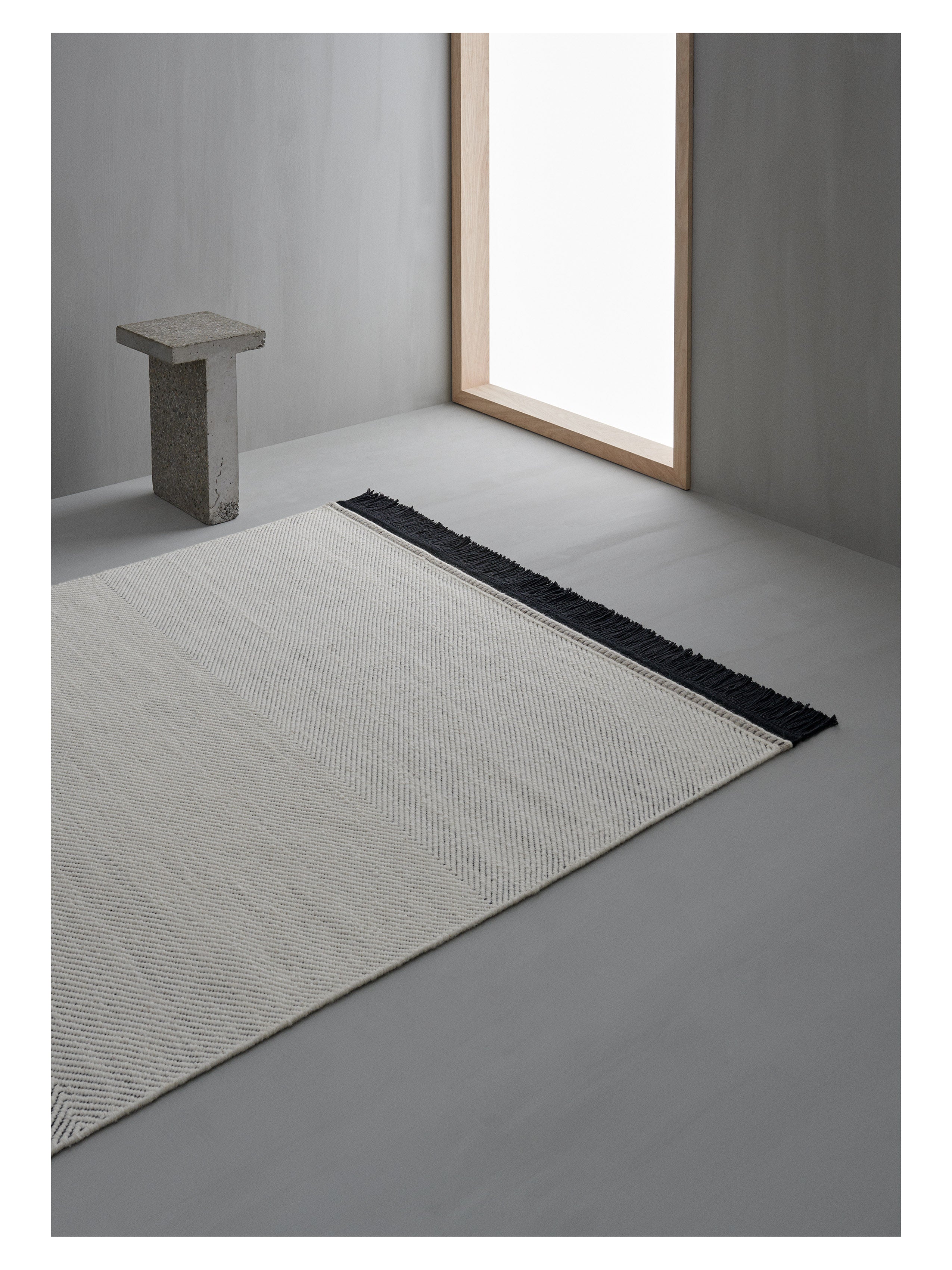 Teppich FENJA weiß mit schwarz