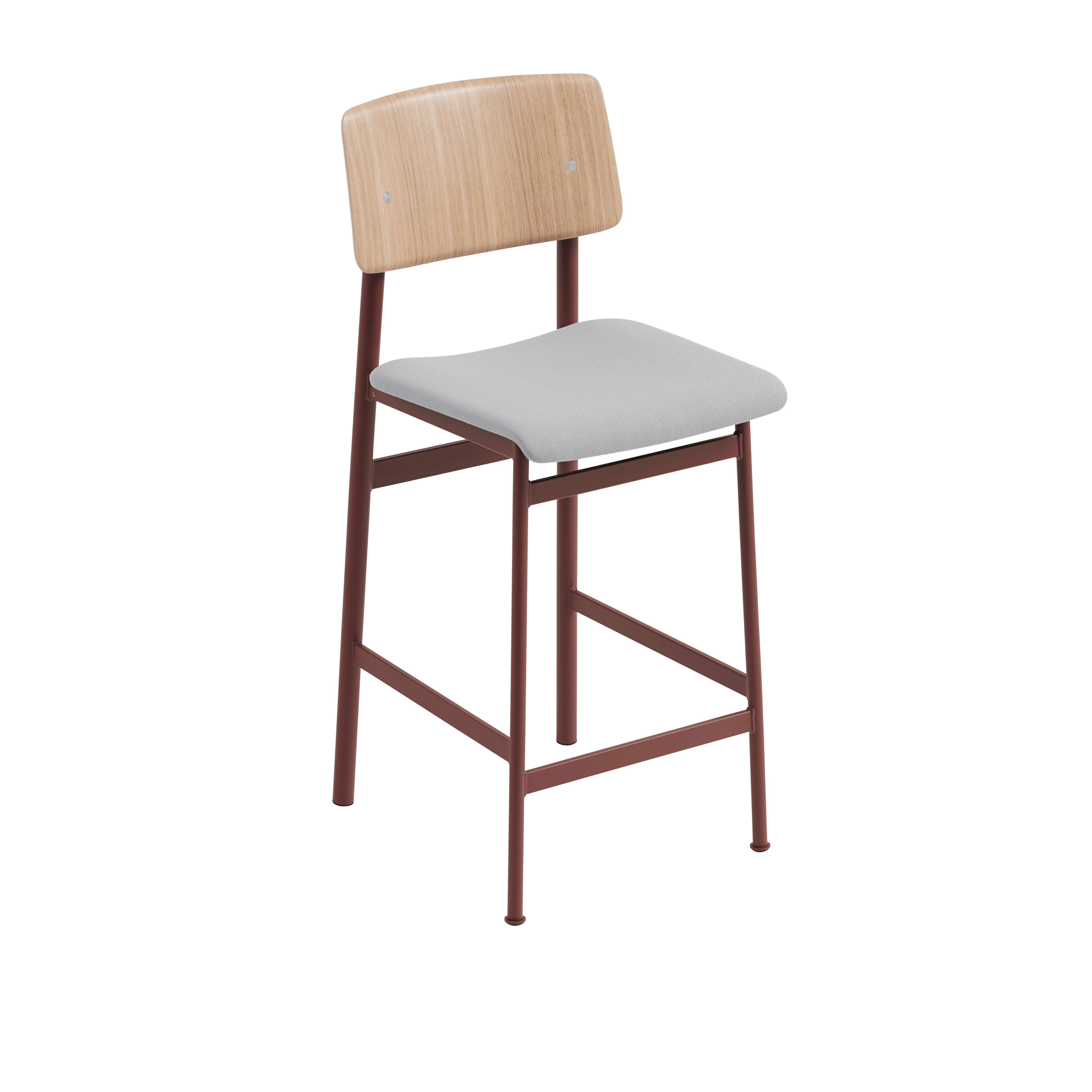 Personalized LOFT Bar Stool with Burgundy Base