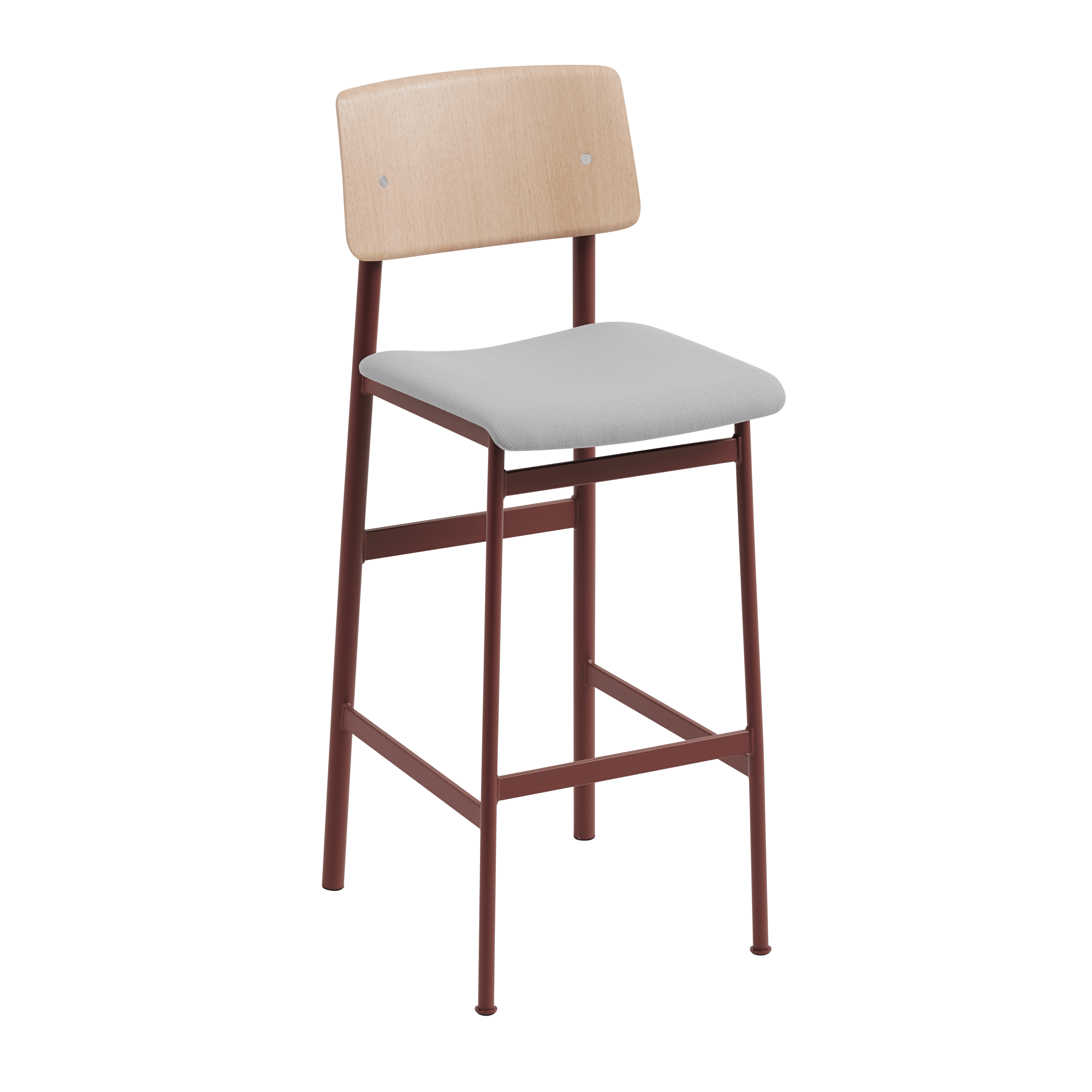 Personalized LOFT Bar Stool with Burgundy Base