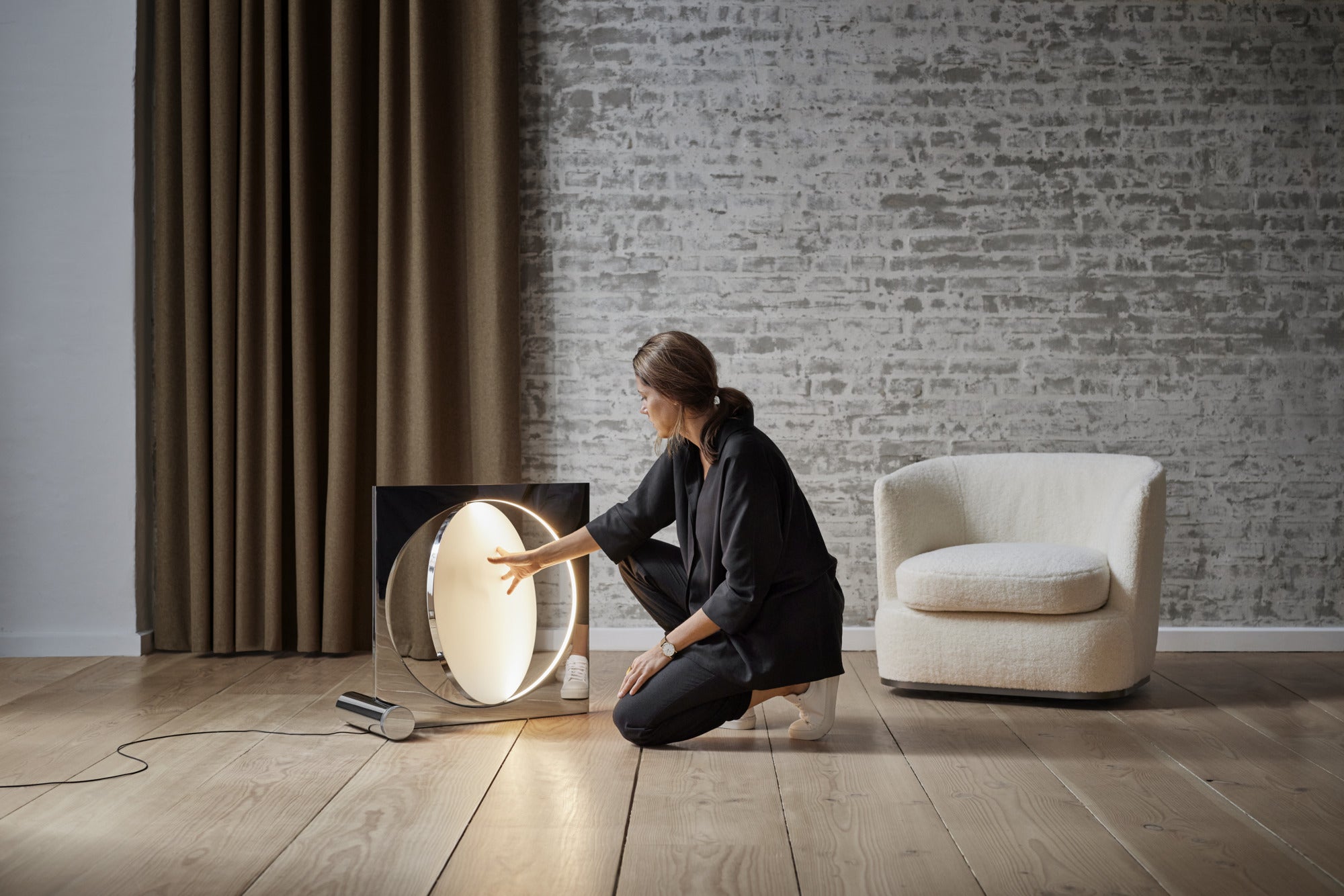 Stehlampe MOONSETTER verchromt