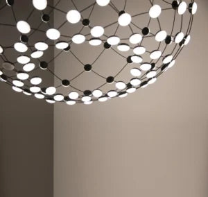 Black mesh hanging lamp