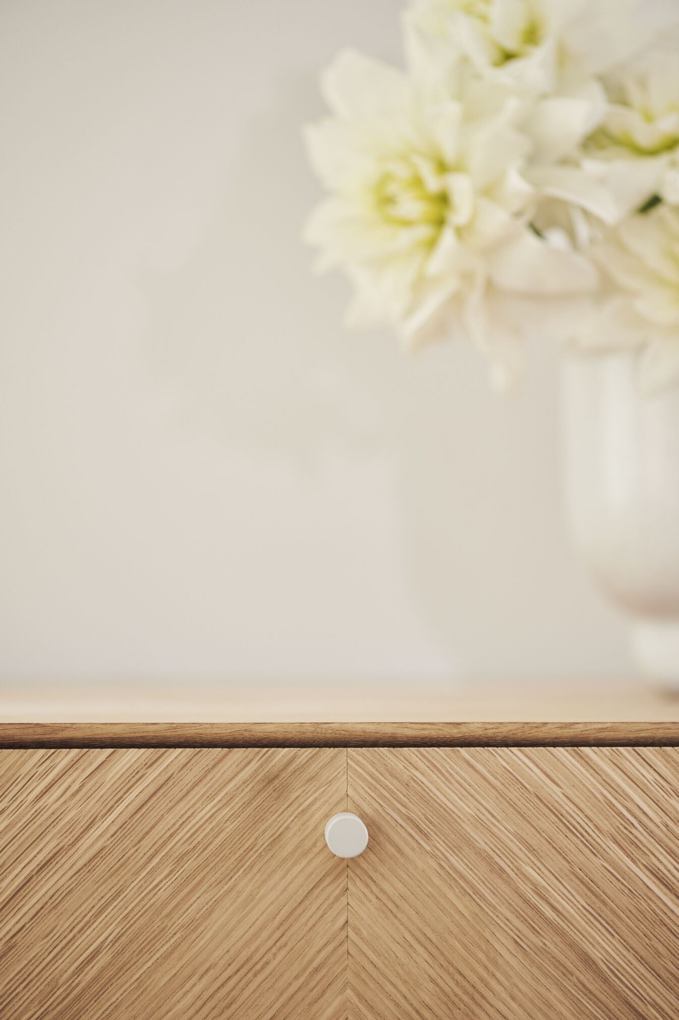 Luxe cabinet oak wood with a black base