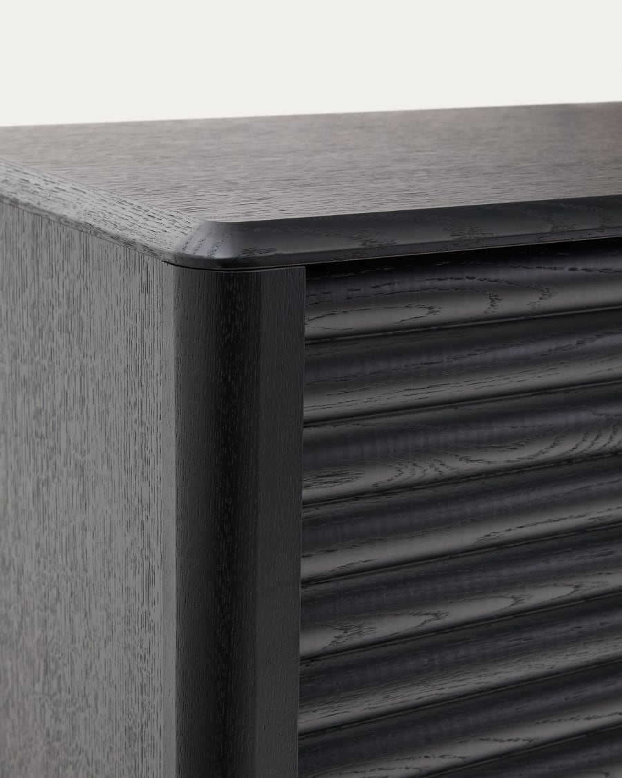 High Lenon cabinet Oak veneer in black finish