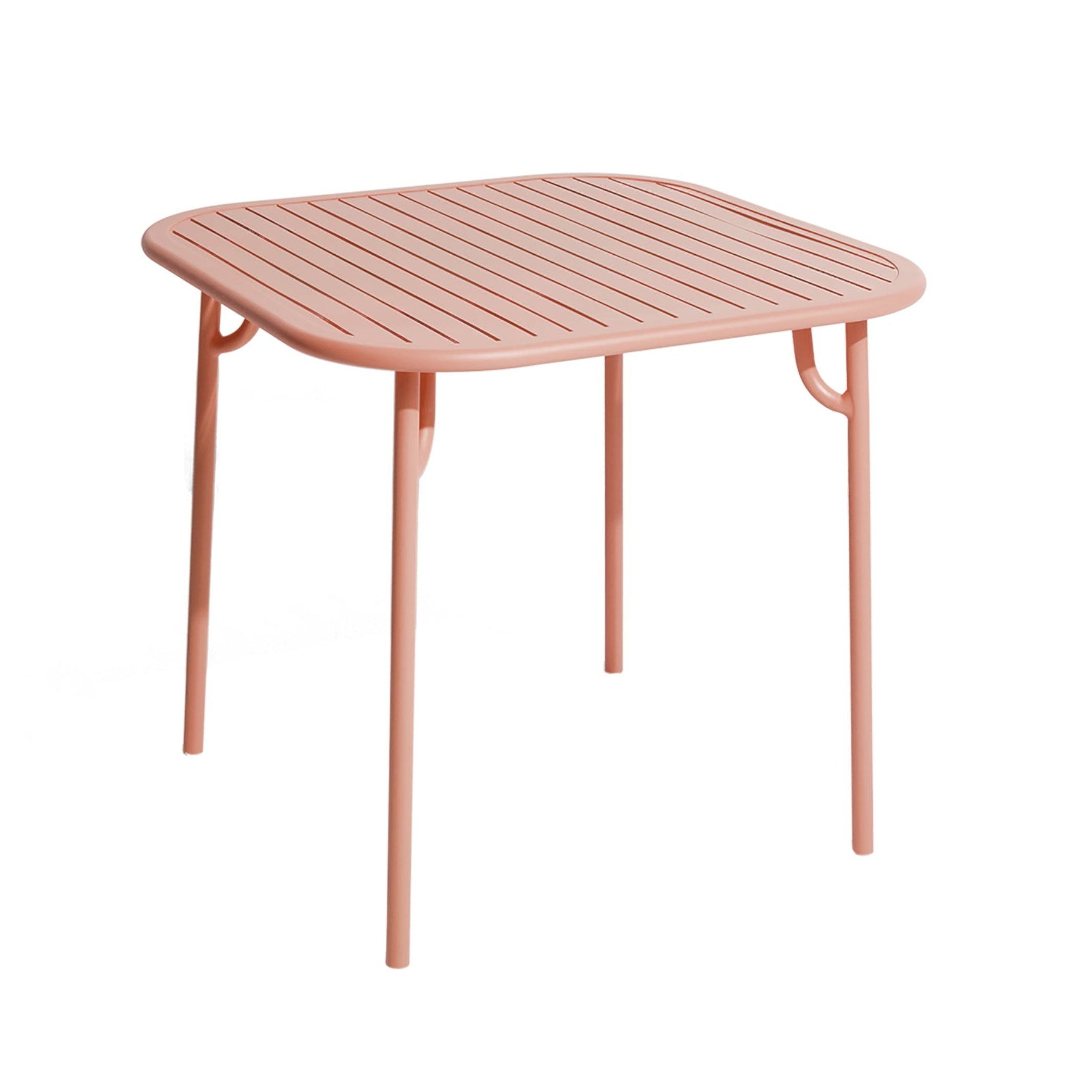 Quadratischer Gartentisch WEEK-END in zartem Rosa
