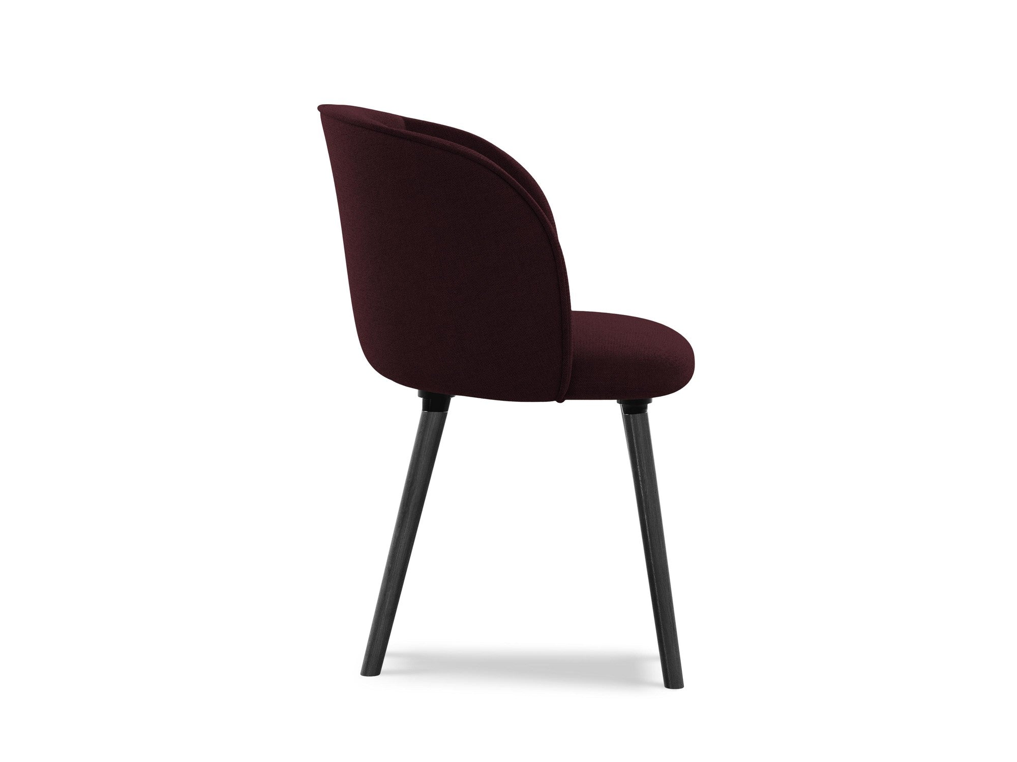 MAIA Chair in Burgundy with Black Oak Base