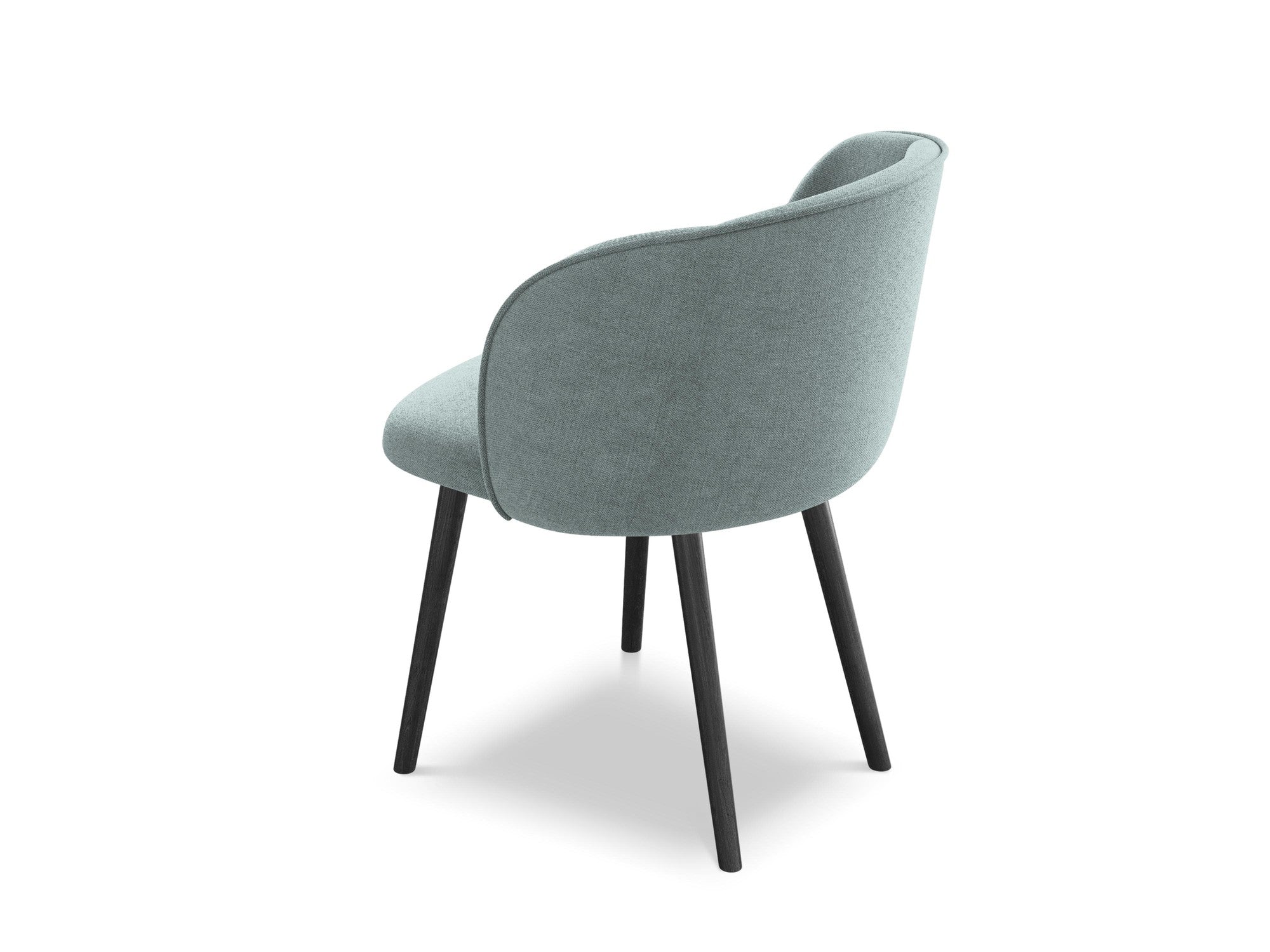 MAIA Chair in Denim Blue with Black Oak Base