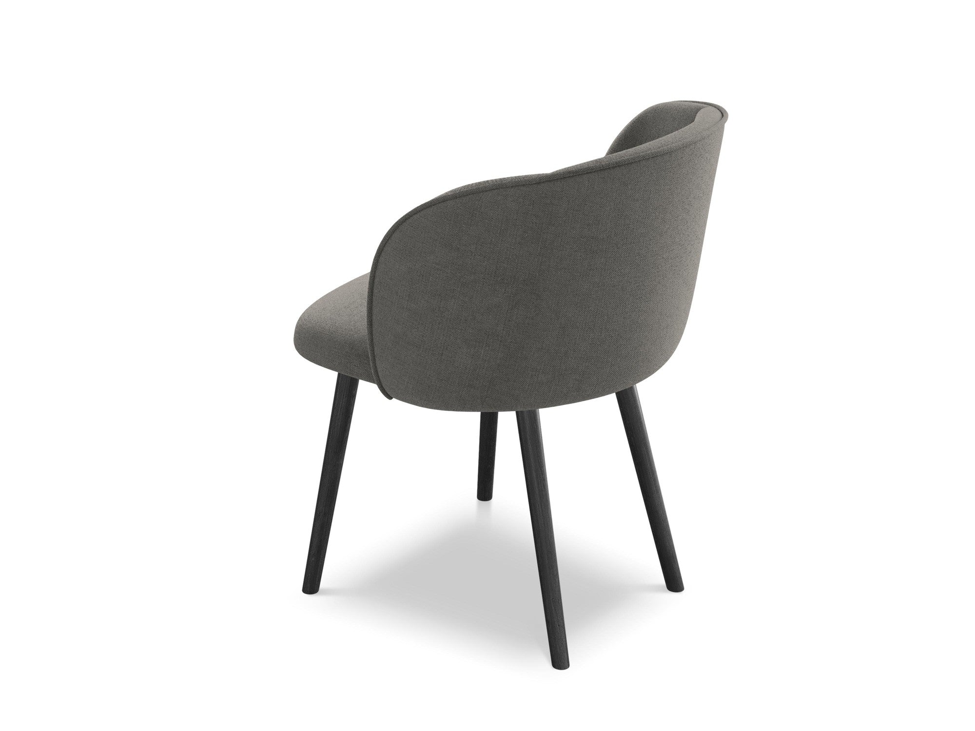MAIA Chair in Dark Gray with Black Oak Base