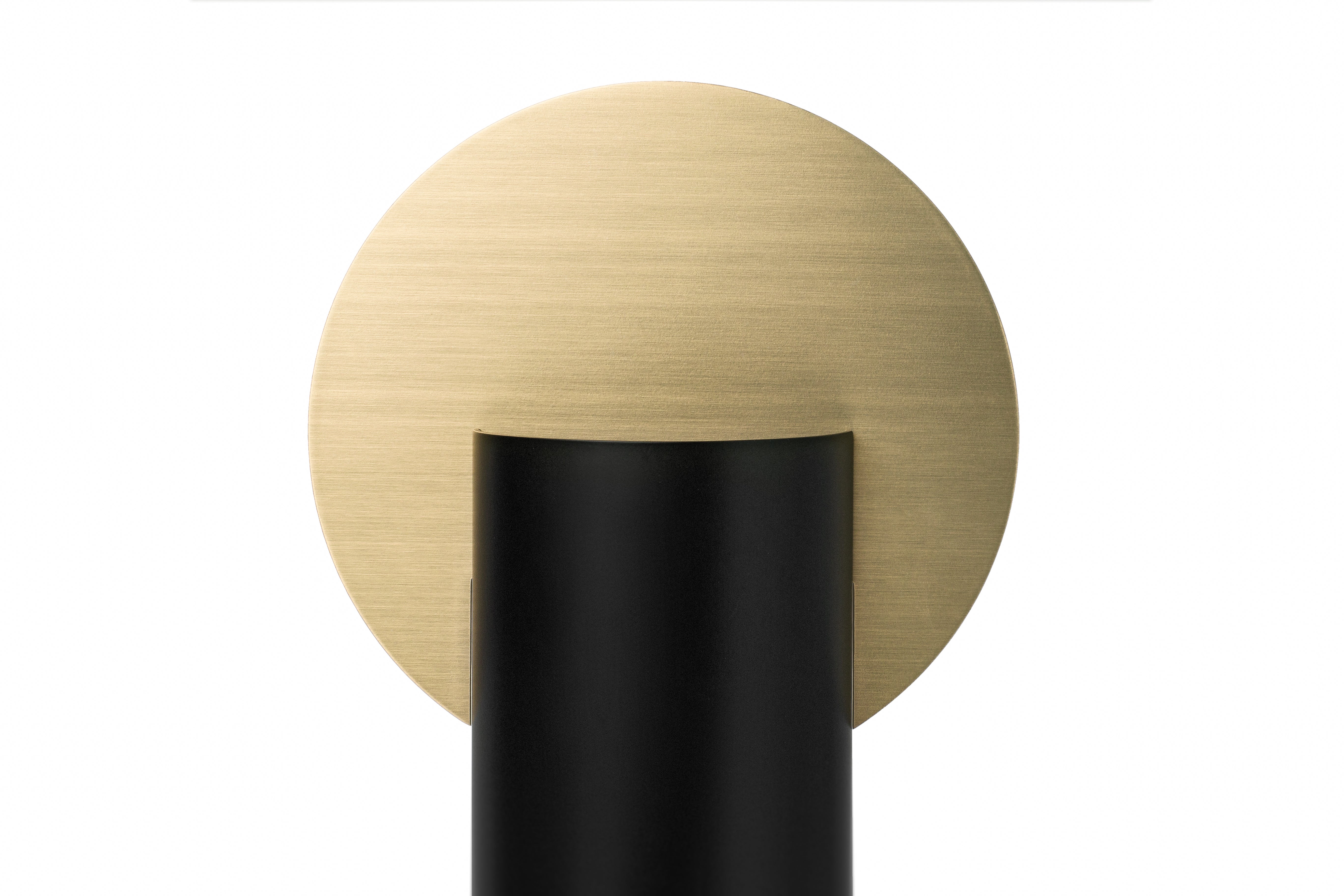 Vase MALEVICH schwarz mit Messing