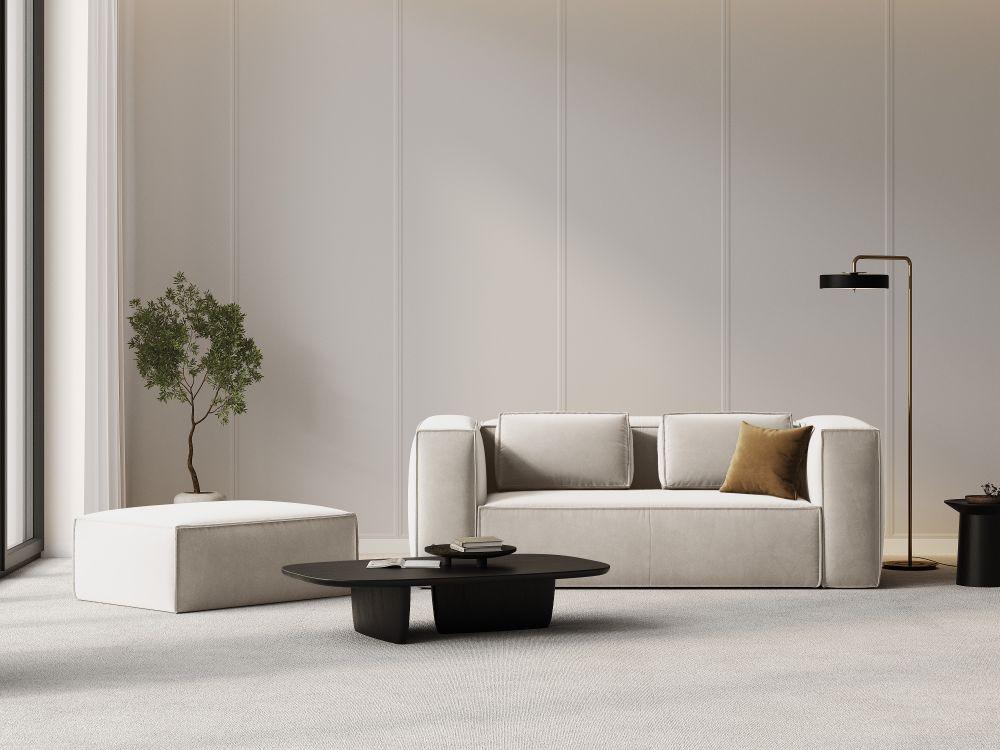 Samt 2-Sitzer Sofa MACKAY hellbeige