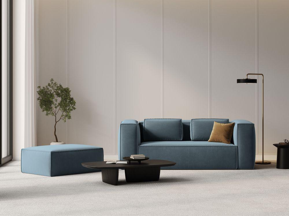 Samt 2-Sitzer-Sofa MACKAY blau