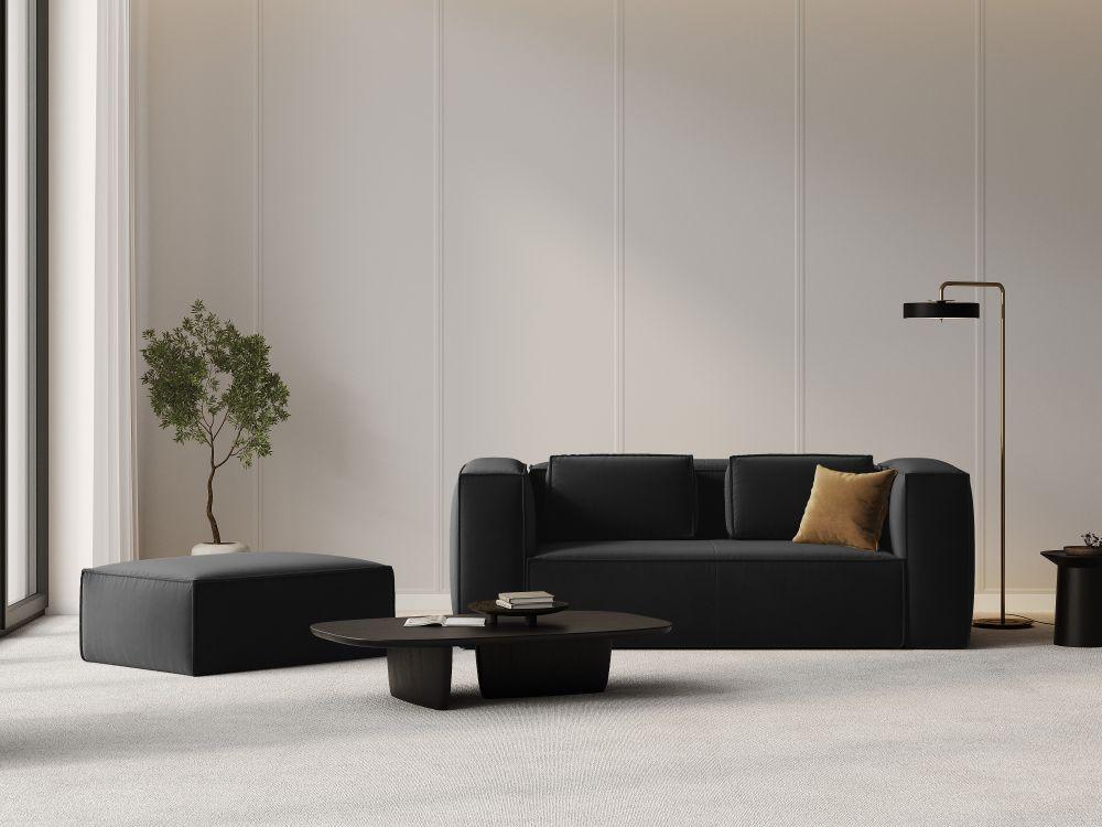 Samt 2-Sitzer Sofa MACKAY schwarz