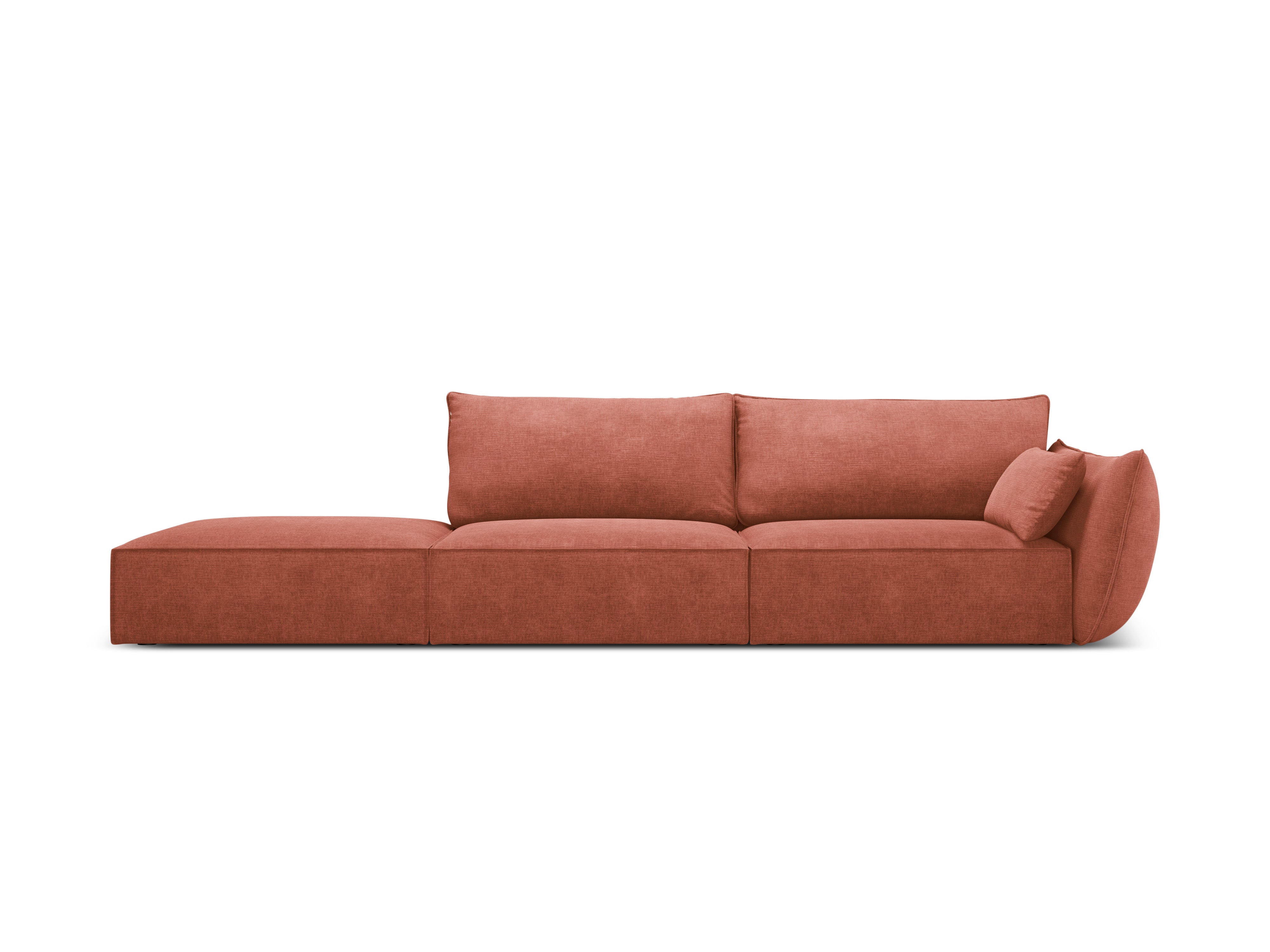 Sofa im Szenil -Stoff ließ offene Vanda Terrakotta auf