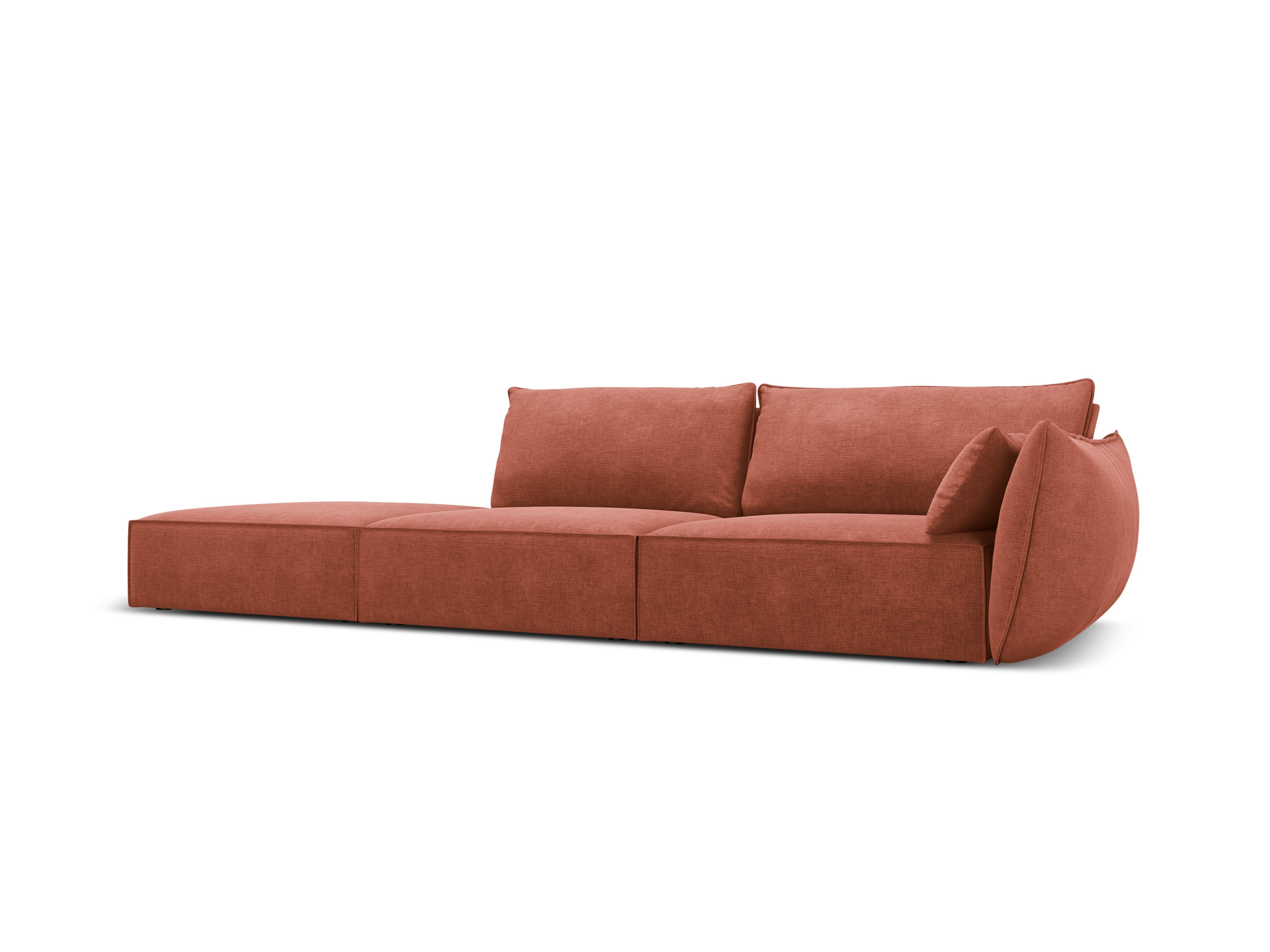 Sofa im Szenil -Stoff ließ offene Vanda Terrakotta auf